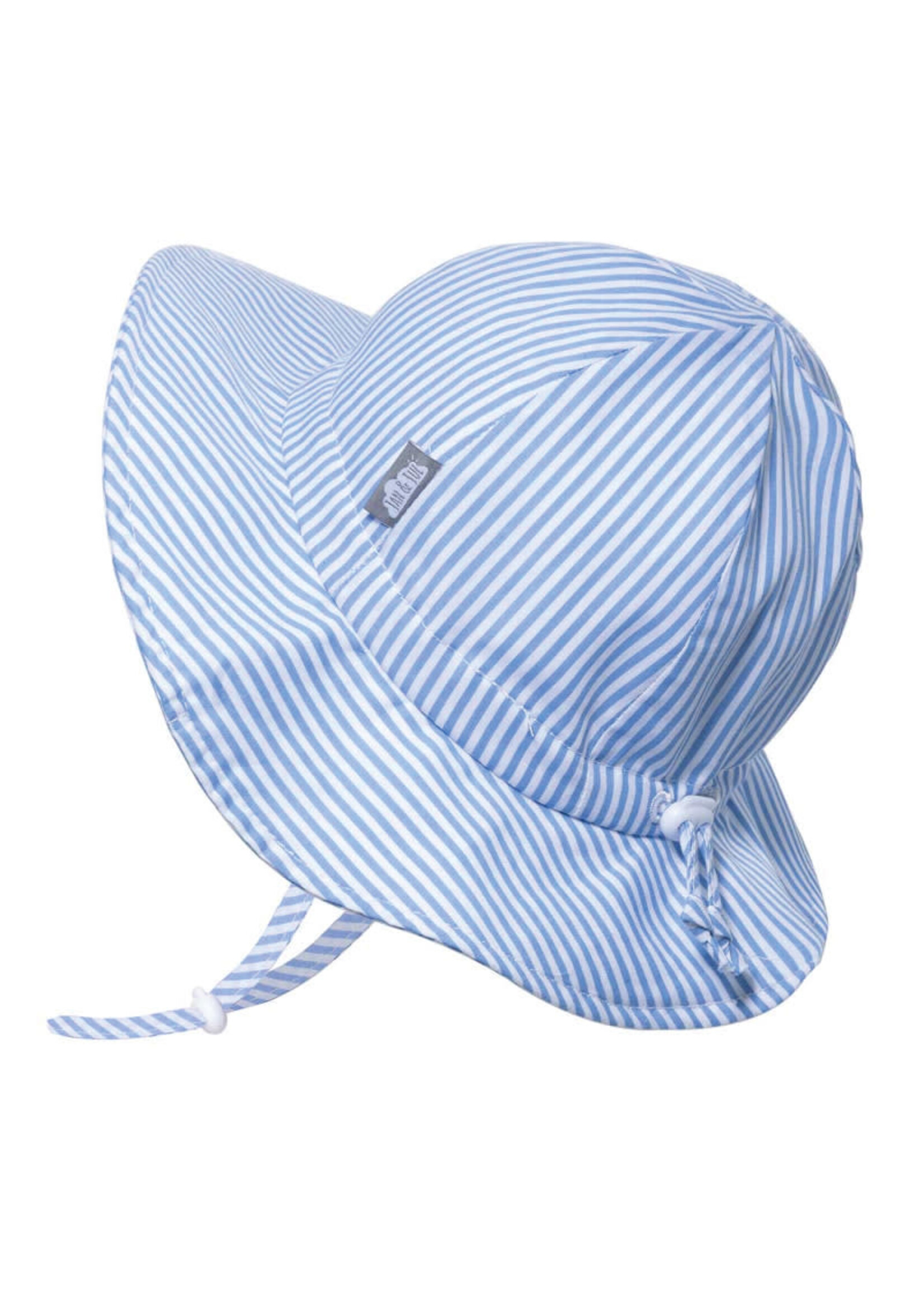 Jan & Jul Jan & Jul Cotton Floppy Hat- Blue Stripes