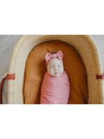 Copper Pearl Copper Pearl Ribbed Swaddle Blanket- Rosewood