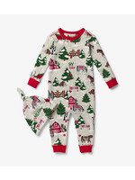 Little Blue House by Hatley LBH Country Christmas Baby Coverall & Hat
