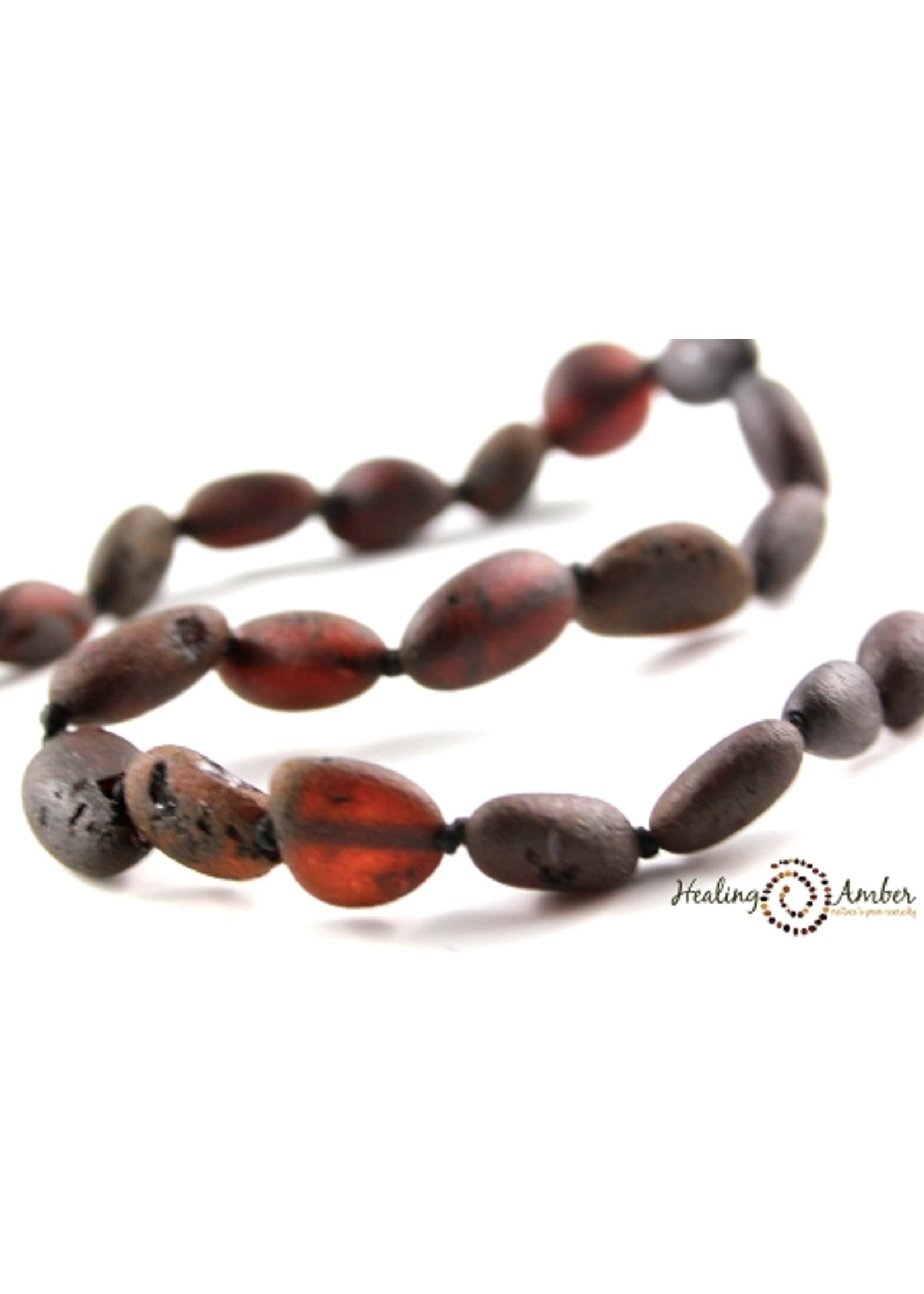 Healing Amber Healing Amber 18" Necklace- Raw Molasses Oval