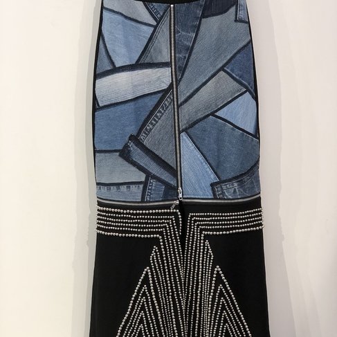 Rock n' Karma Zip Skirt Silver Studs