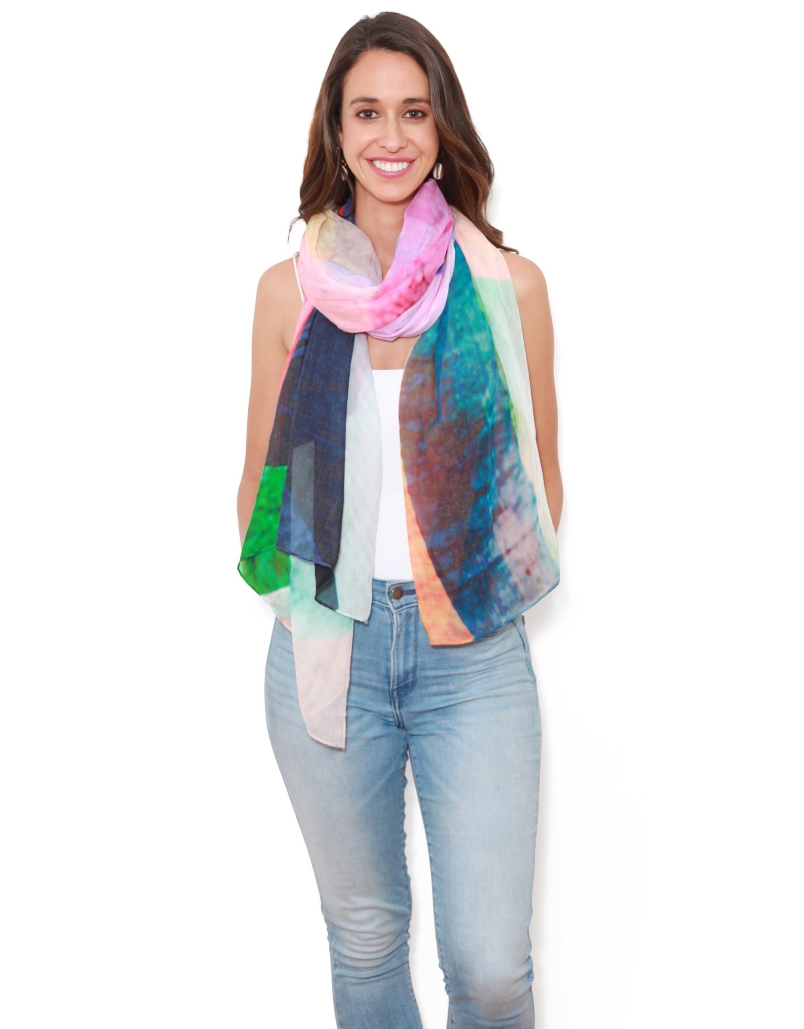 The Artists Label Colourful Sunset Large Scarf