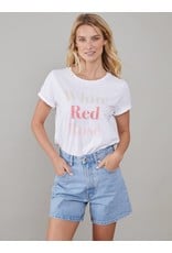South Parade White/Red/Rose T-shirt