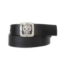 Brave Leather Teo Skull Leather Belt