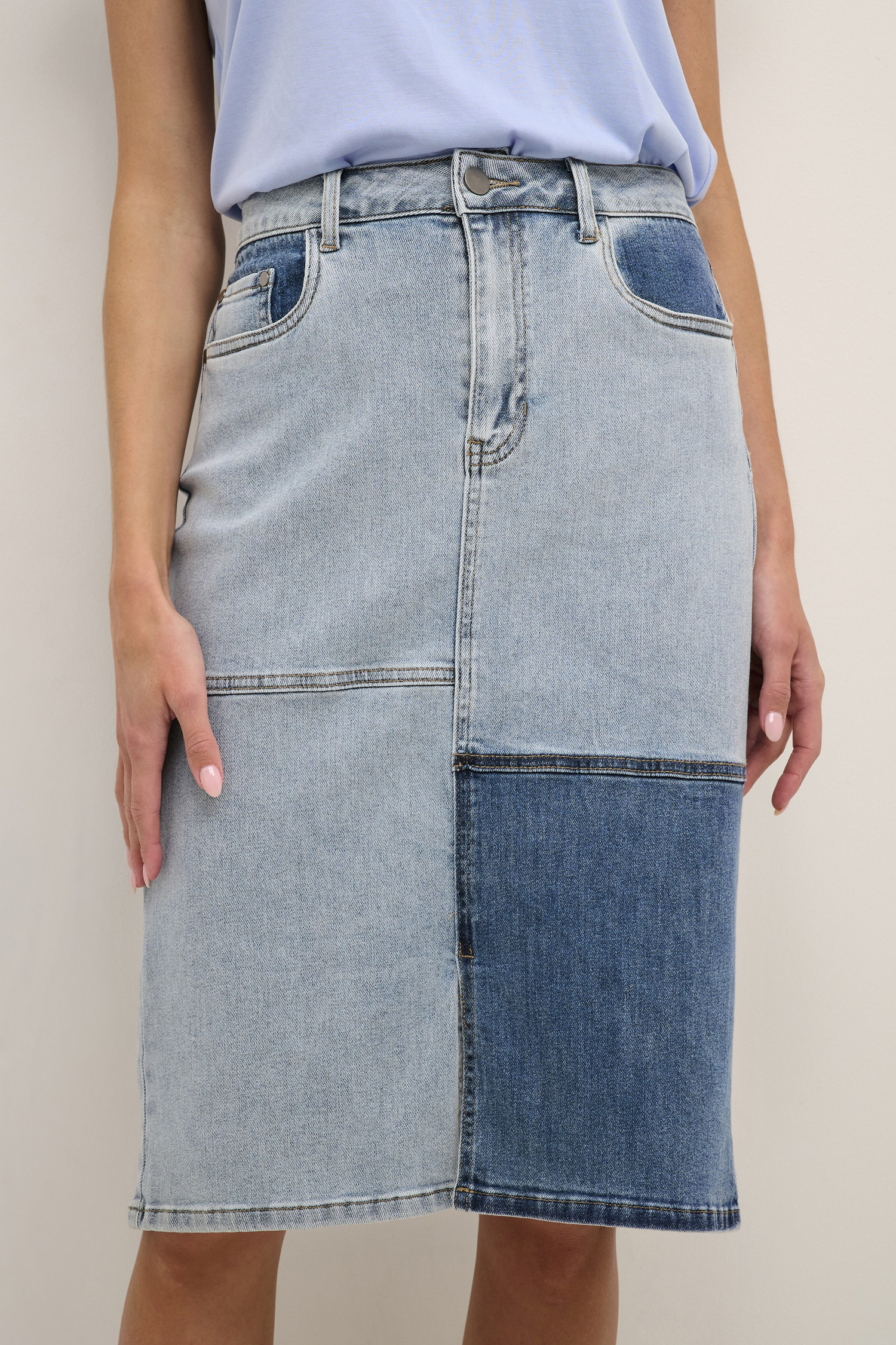 Kira Denim Skirt Kaffe Guapa Boutique