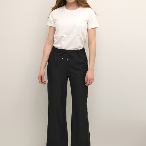 Culture Code Keep It Casual Full Size Color Block Stripe Long Pants - Black  L | Flip App