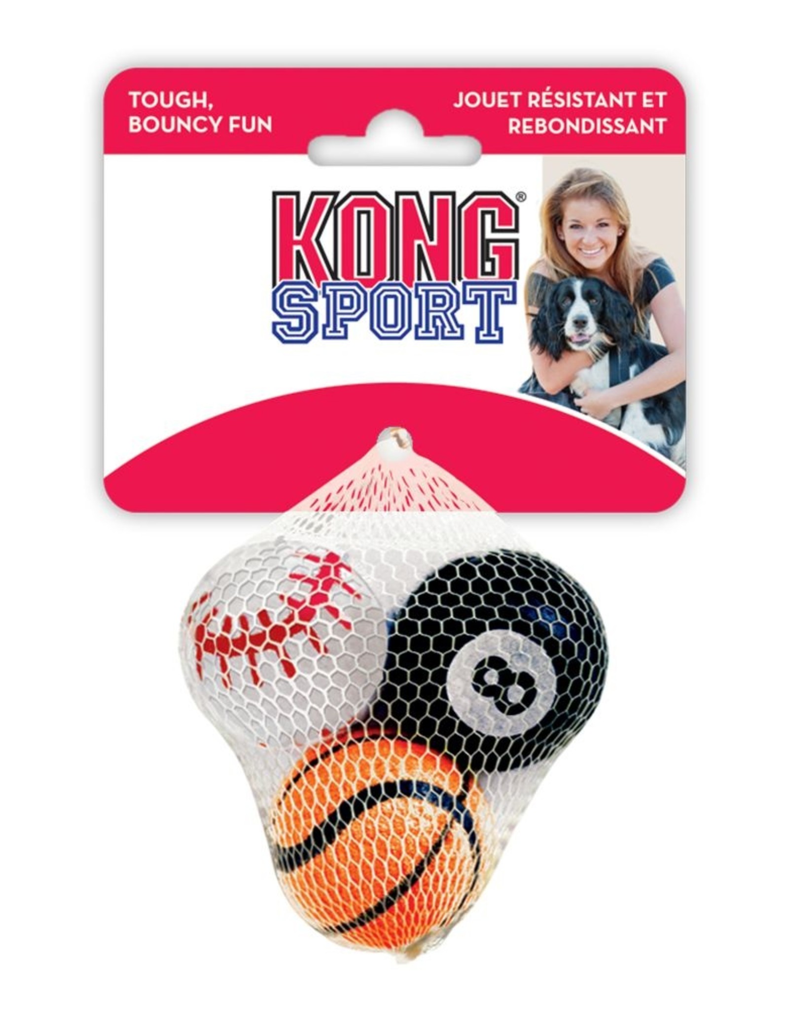 KONG KONG Sport Balls - Small (3 Pack - Assorted)
