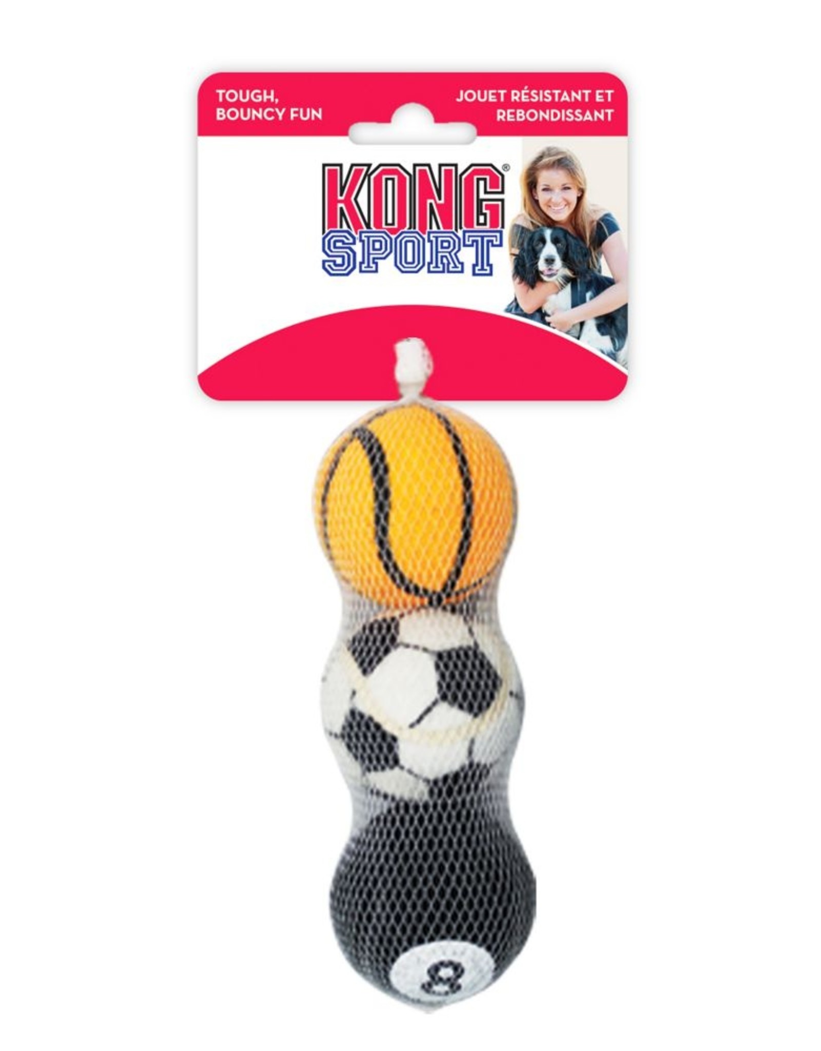 KONG KONG Sports Balls Medium 3Pack (Assorted)