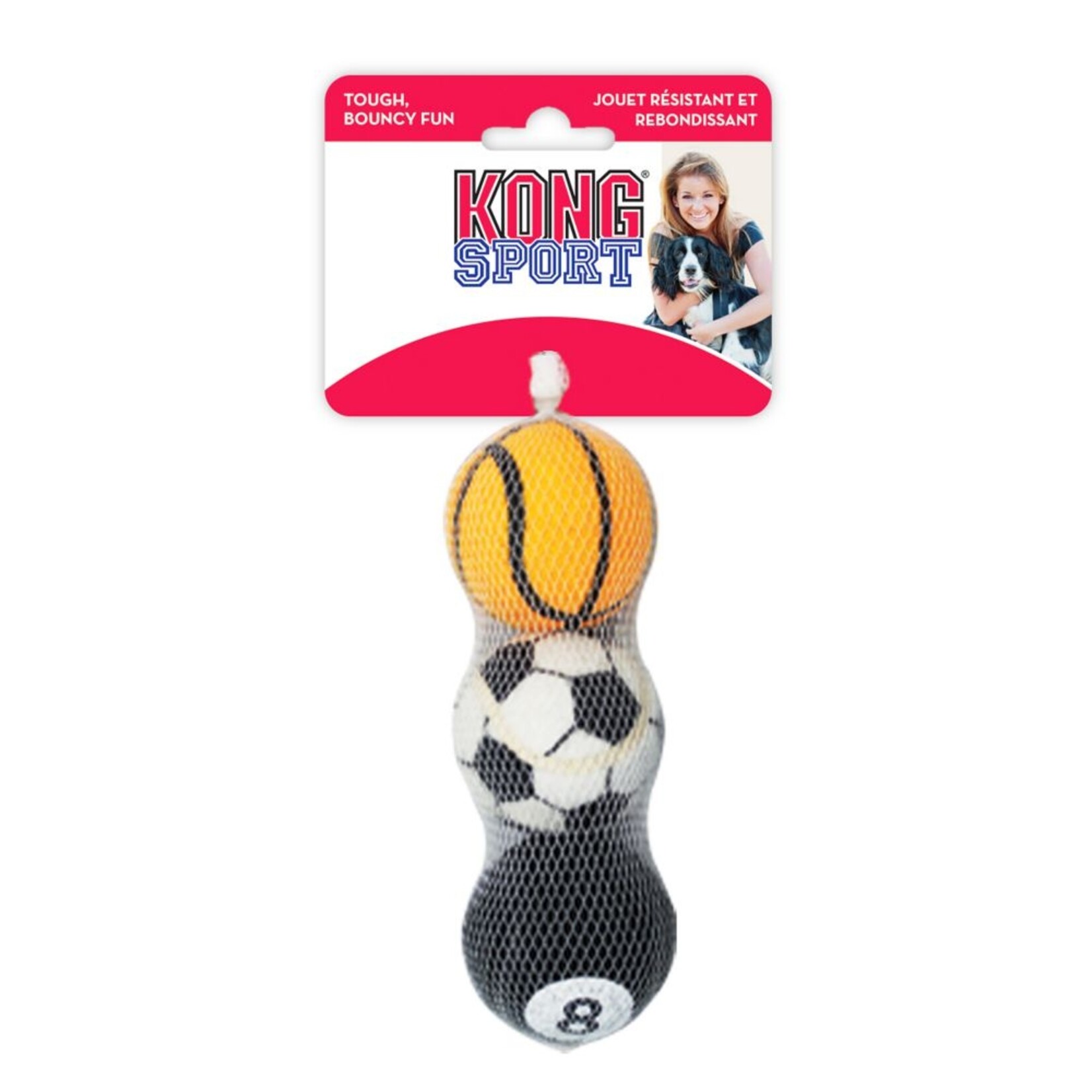 KONG KONG Sports Balls Medium 3Pack (Assorted)
