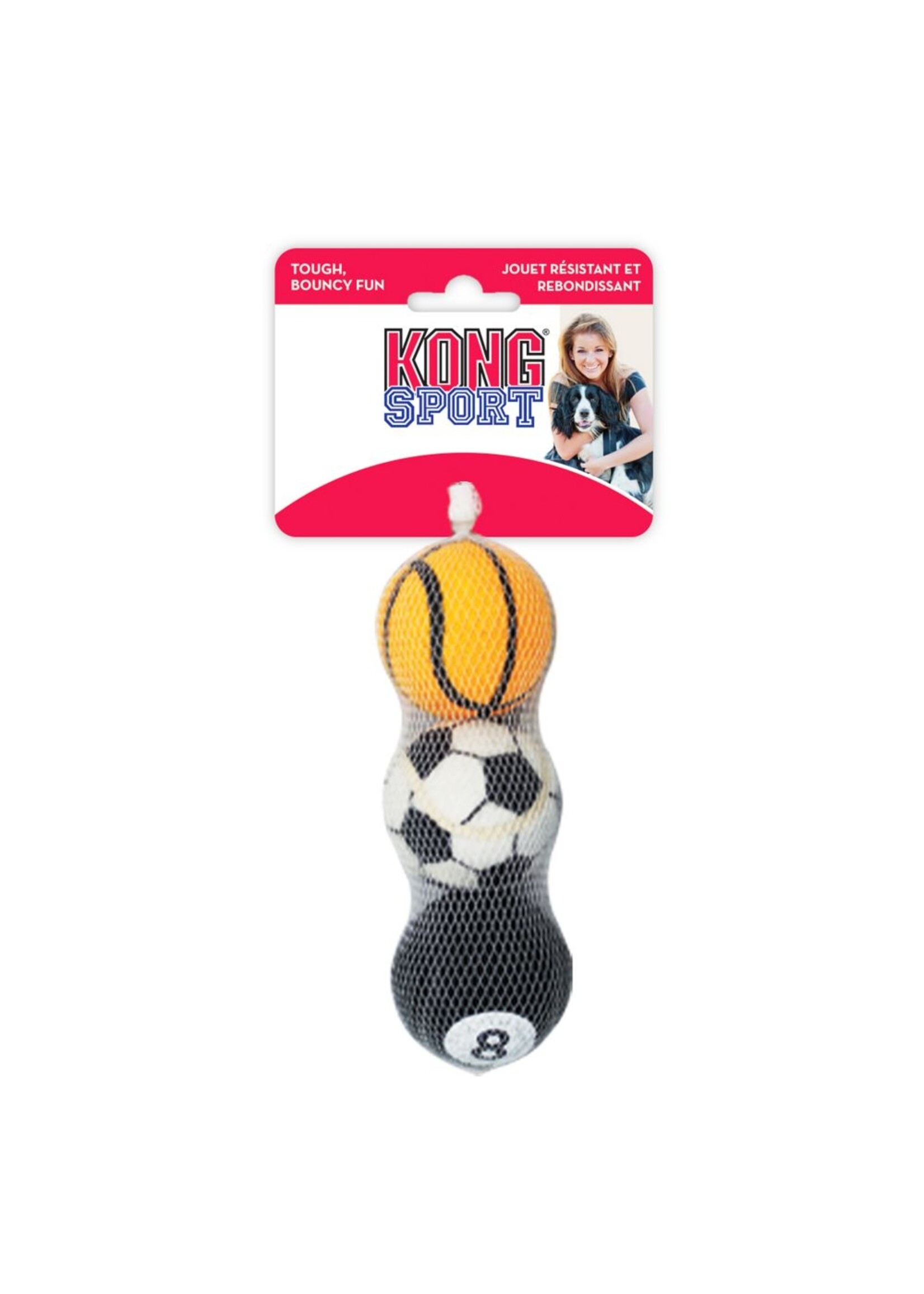 KONG KONG Sports Balls Medium 3Pack (Assorted)