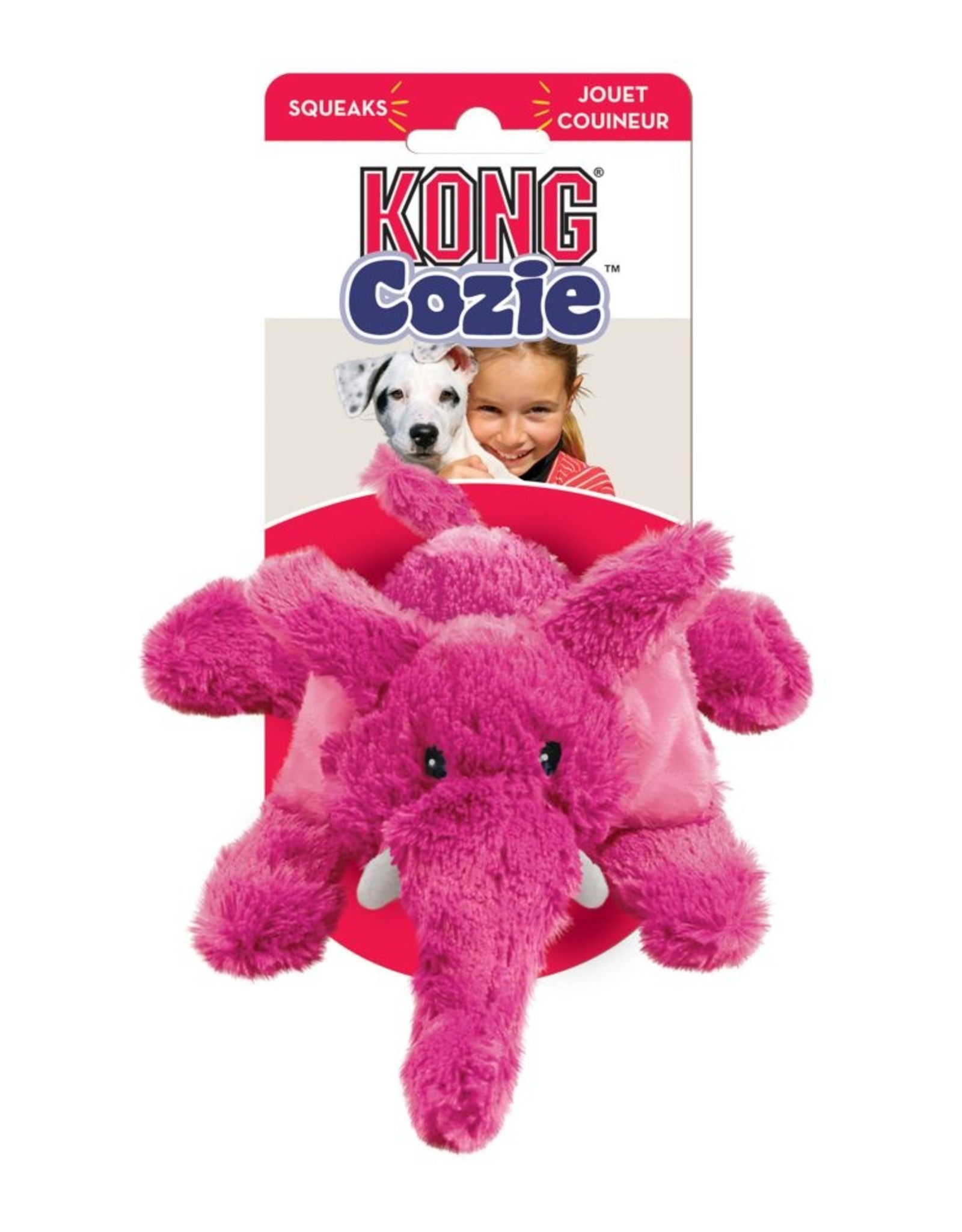 KONG KONG Cozie Elmer Elephant Plush Dog Toy - Small