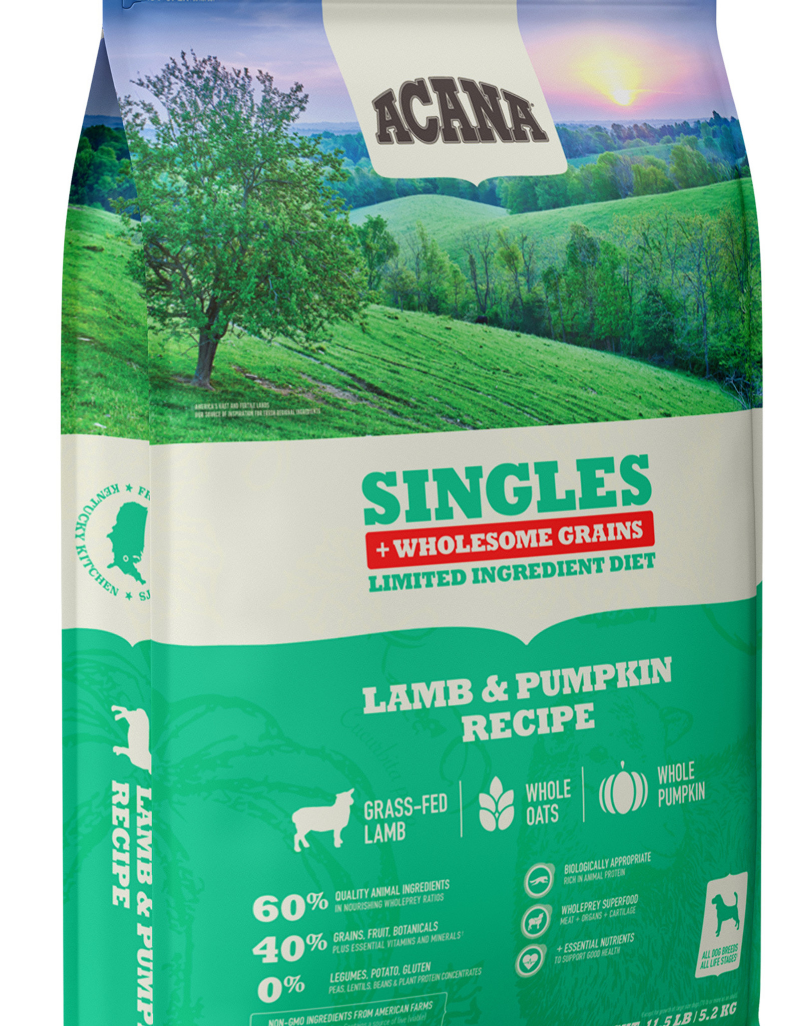 CHAMPION PET FOOD ACANA SINGLES LAMB & PUMPKIN WHOLESOME GRAINS 22.5LBS