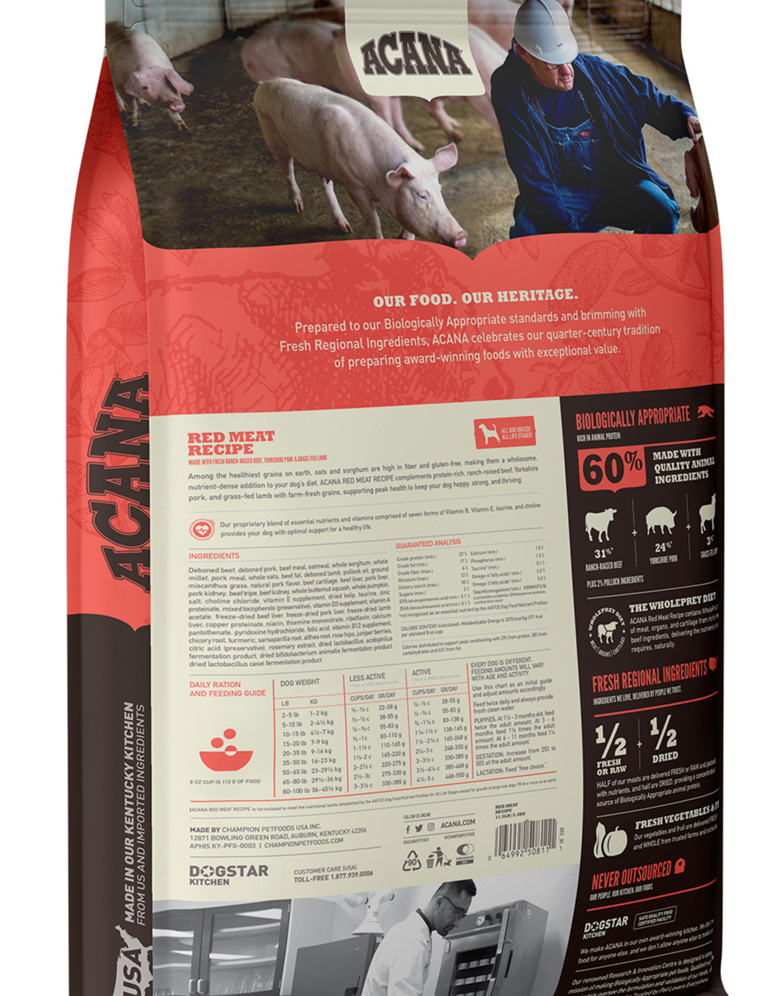 CHAMPION PET FOOD ACANA RED MEAT & GRAINS 22.5LBS