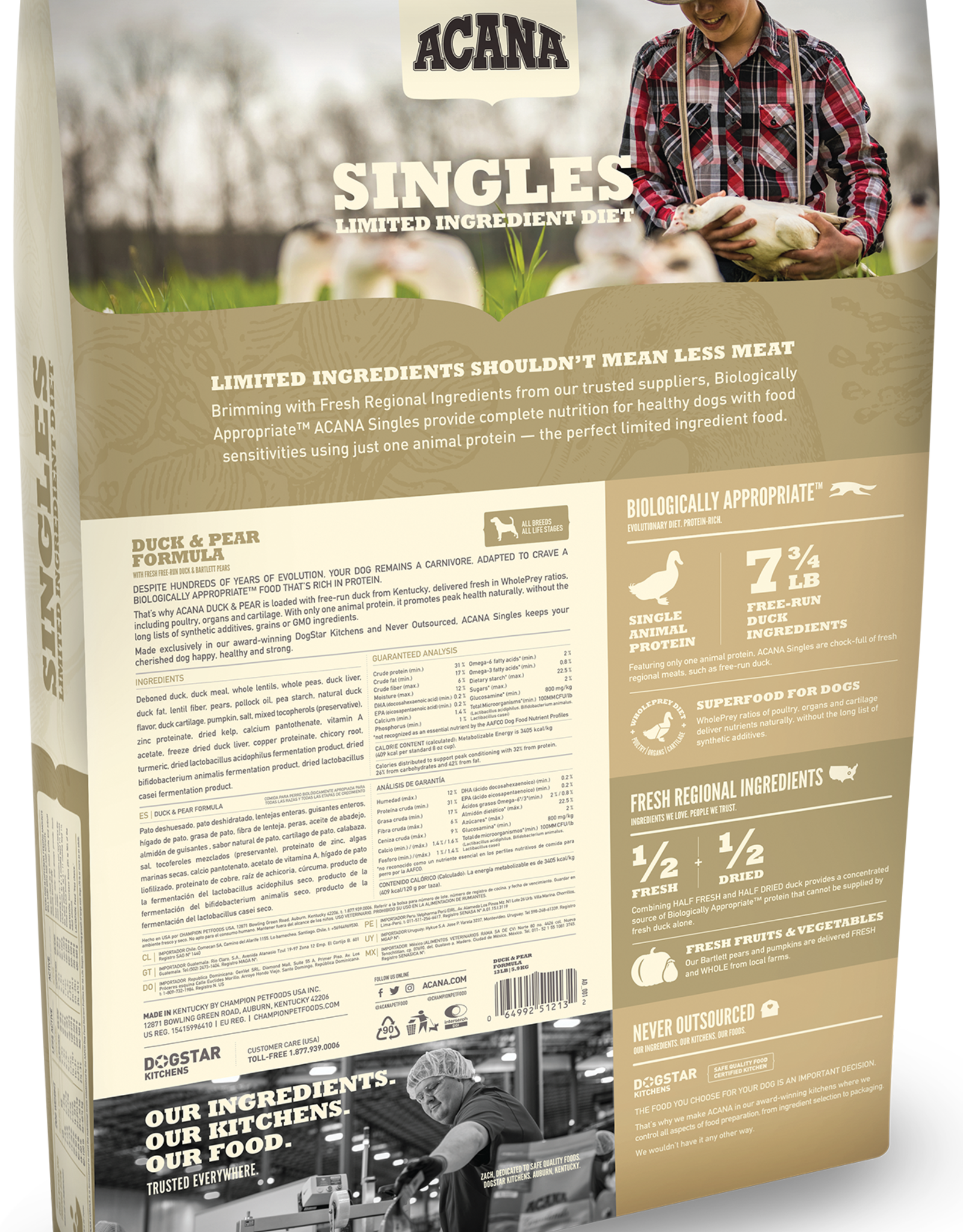 Champion Pet Food ACANA DUCK & PEAR SINGLES 13LBS