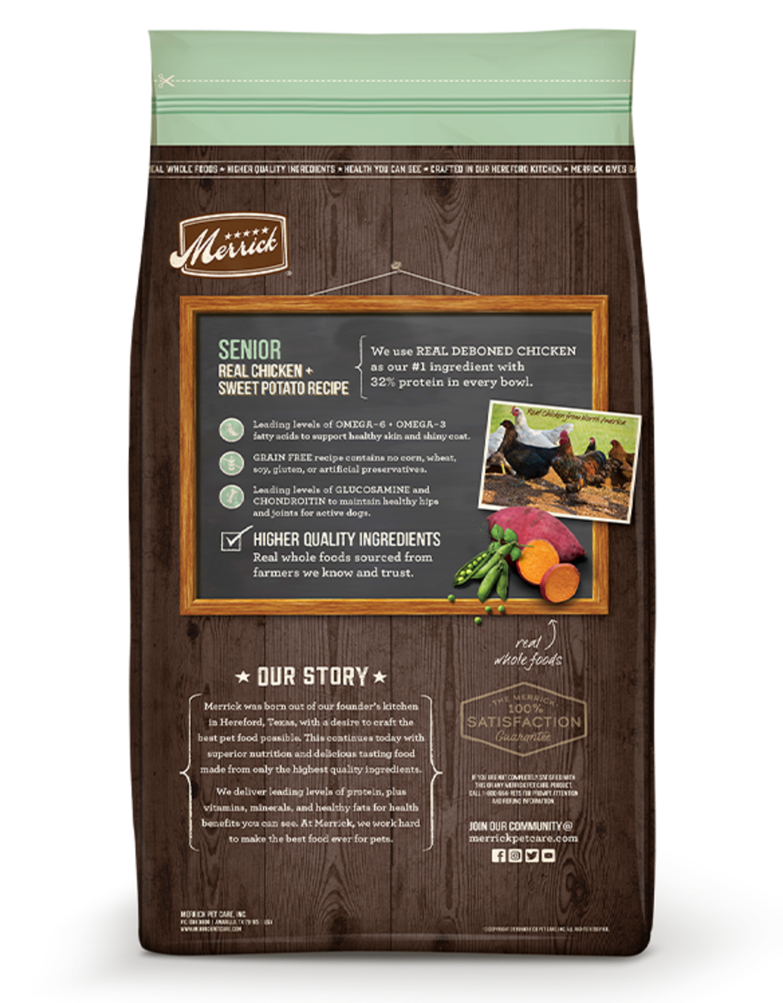 Merrick MERRICK GRAIN FREE SENIOR CHICKEN & SWEET POTATO 22LBS
