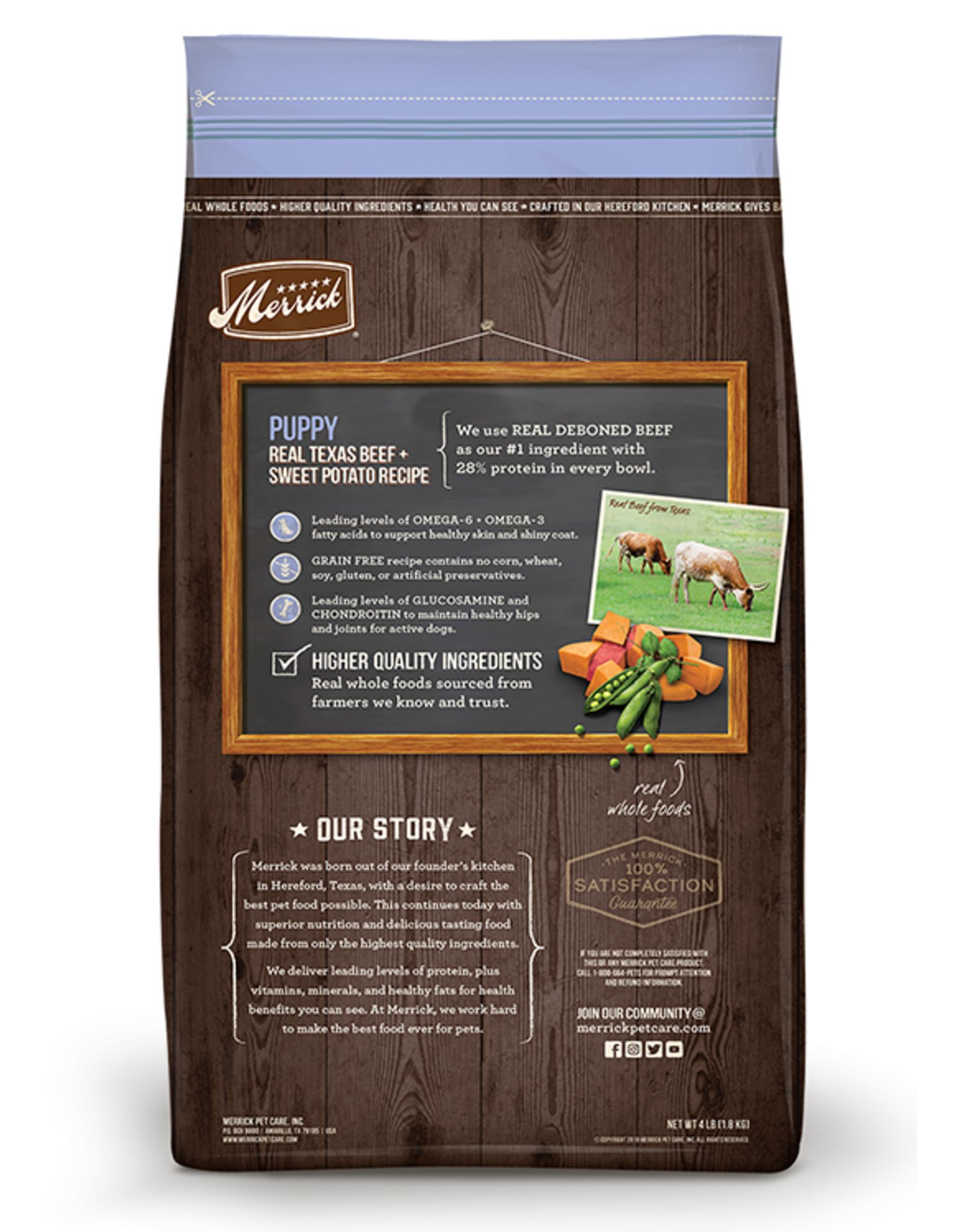 Merrick MERRICK GRAIN FREE PUPPY TEXAS BEEF 4LBS