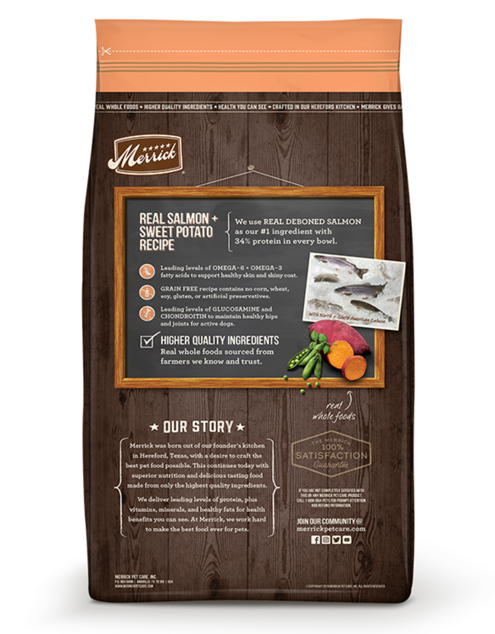 Merrick MERRICK GRAIN FREE SALMON & SWEET POTATO 22LBS
