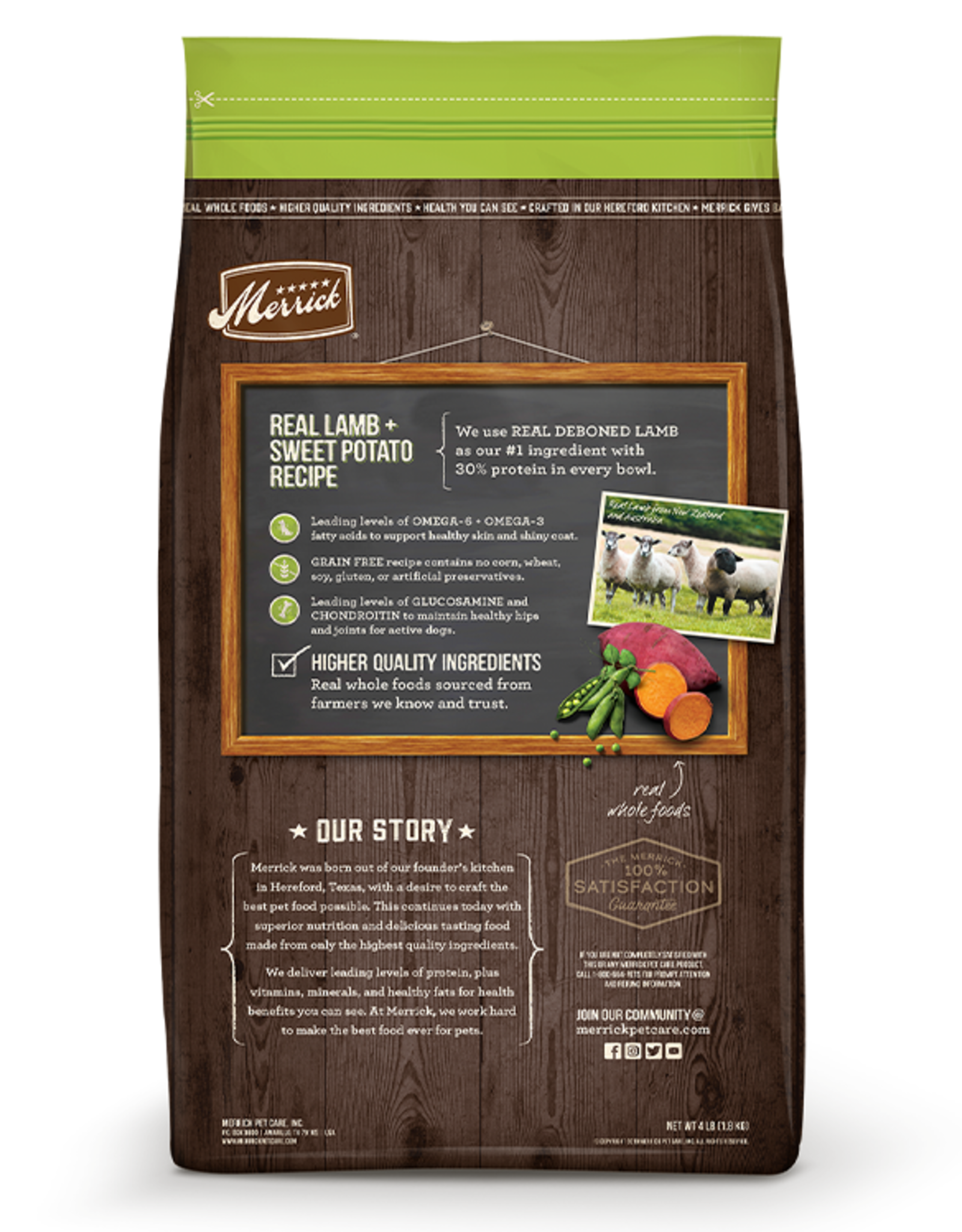 Merrick MERRICK GRAIN FREE LAMB & SWEET POTATO 22LBS