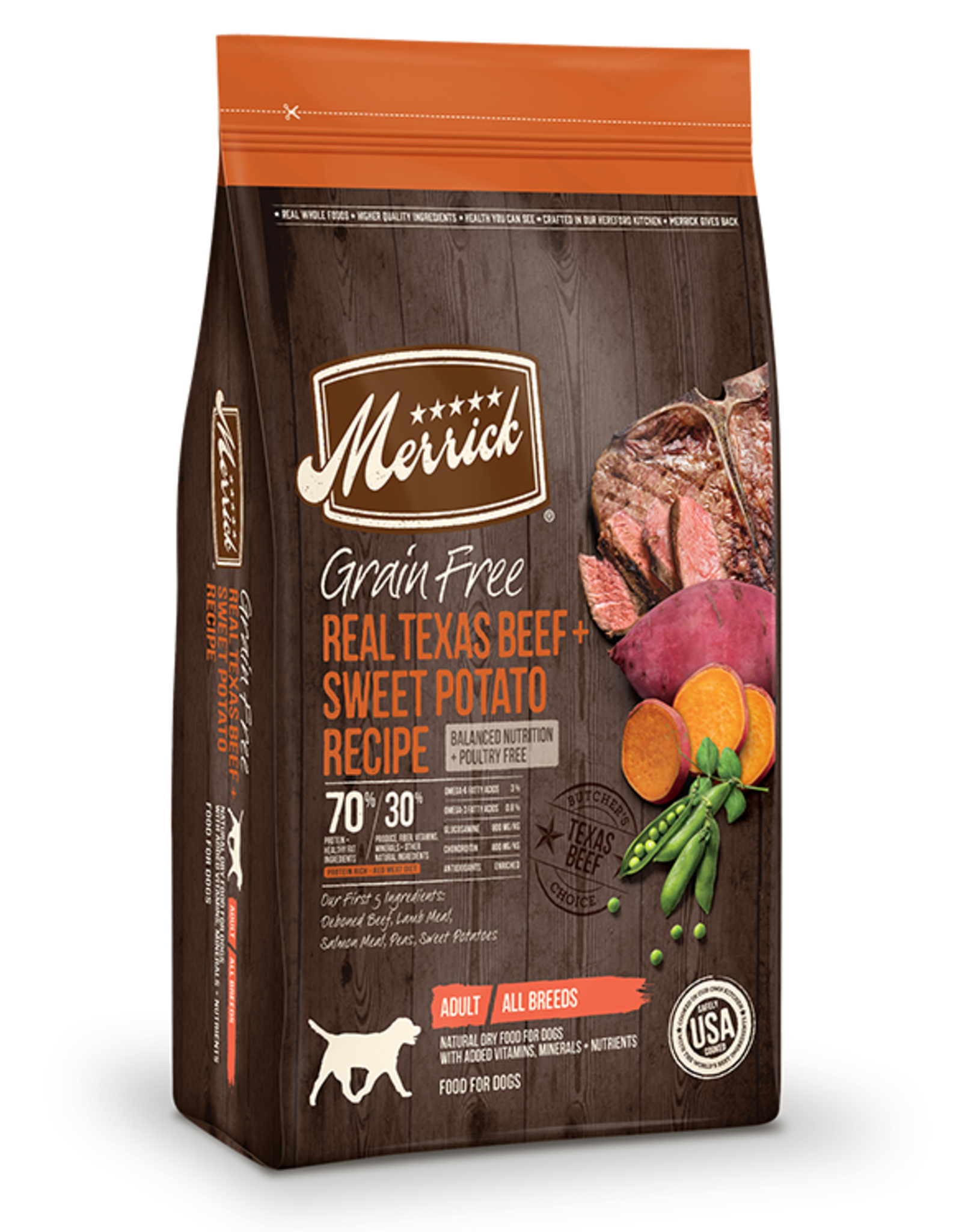 Merrick MERRICK GRAIN FREE TEXAS BEEF & SWEET POTATO 10LBS