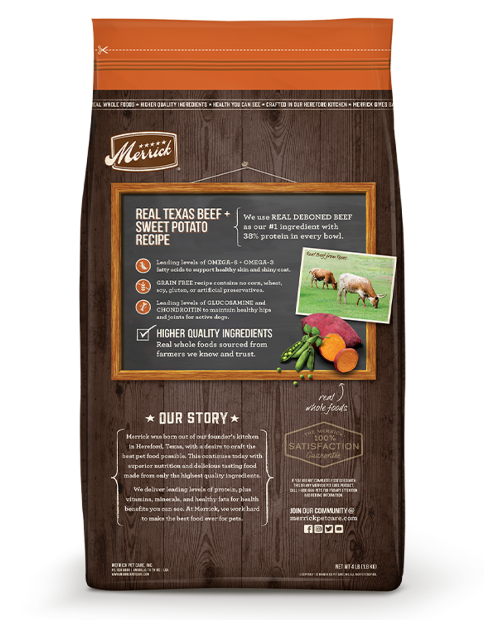 Merrick MERRICK GRAIN FREE TEXAS BEEF & SWEET POTATO 10LBS