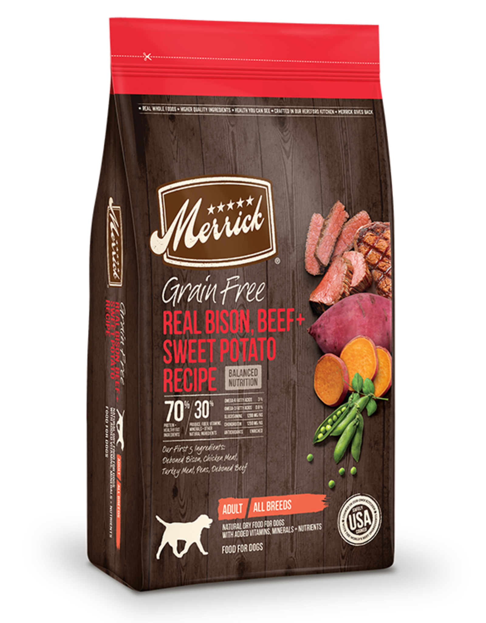 Merrick MERRICK GRAIN FREE BISON & SWEET POTATO 22LBS