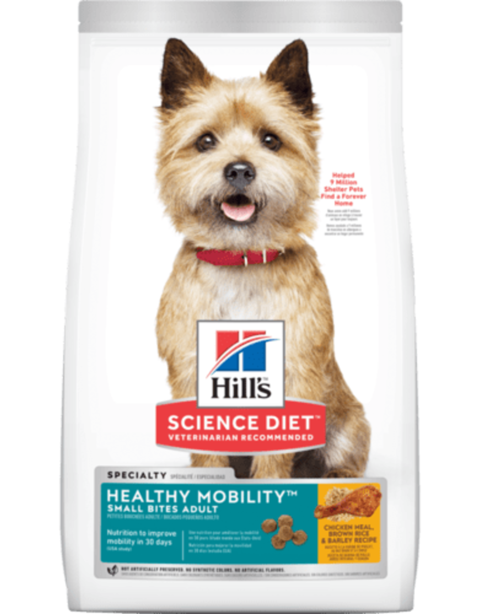 SCIENCE DIET HILL'S SCIENCE DIET CANINE ADULT HEALTHY MOBILITY SMALL BITES 15.5LBS