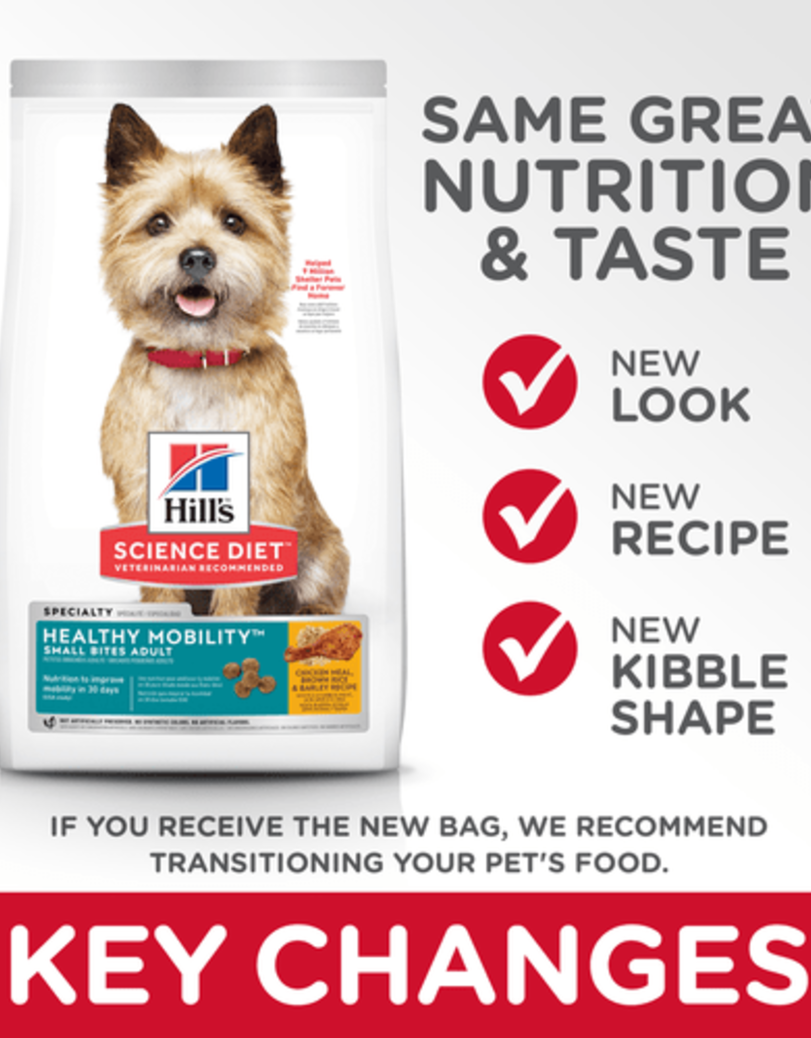 Hill's Science Diet HILL'S SCIENCE DIET CANINE ADULT HEALTHY MOBILITY SMALL BITES 30LBS