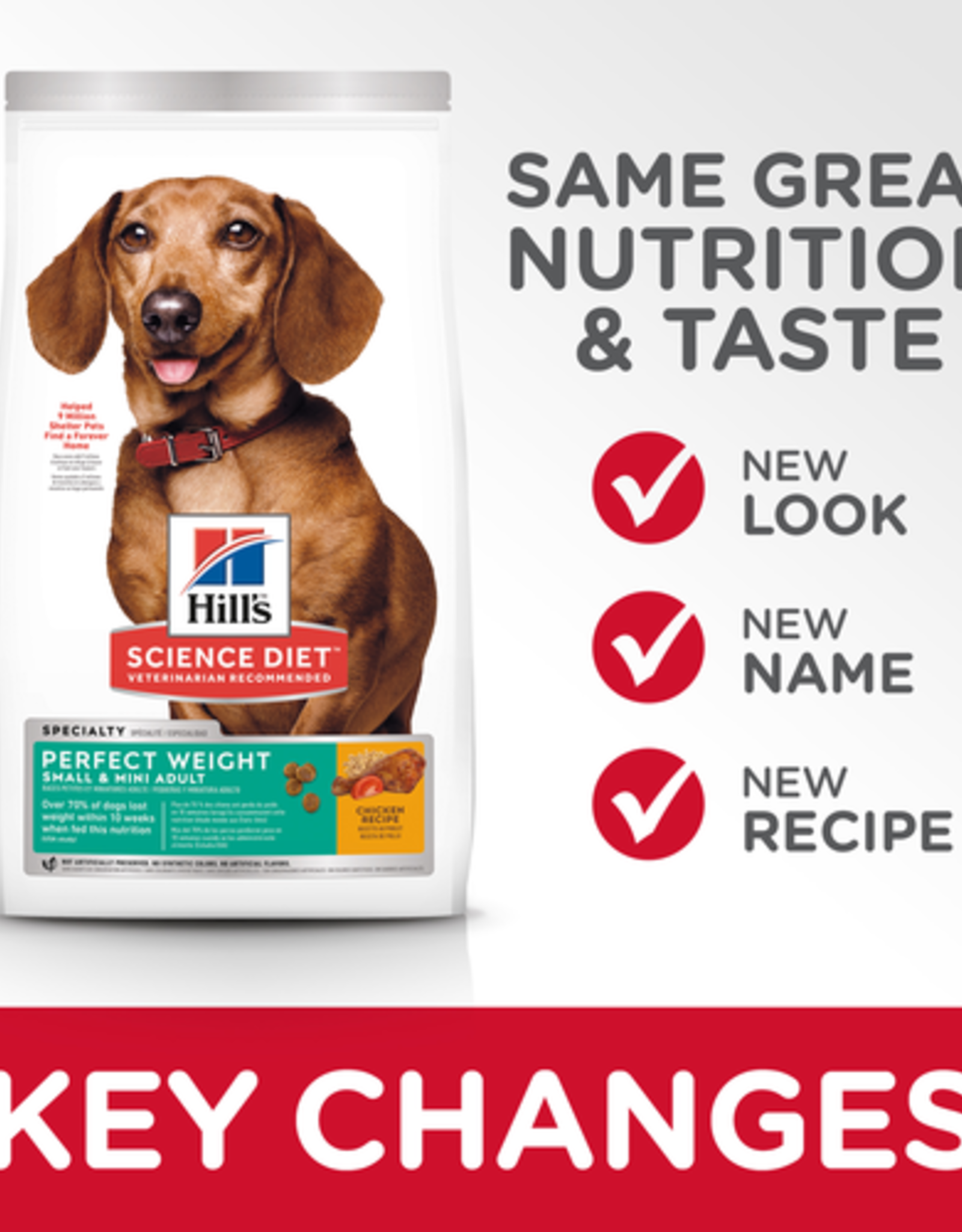 SCIENCE DIET HILL'S SCIENCE DIET CANINE PERFECT WEIGHT SMALL & MINI ADULT 4LBS