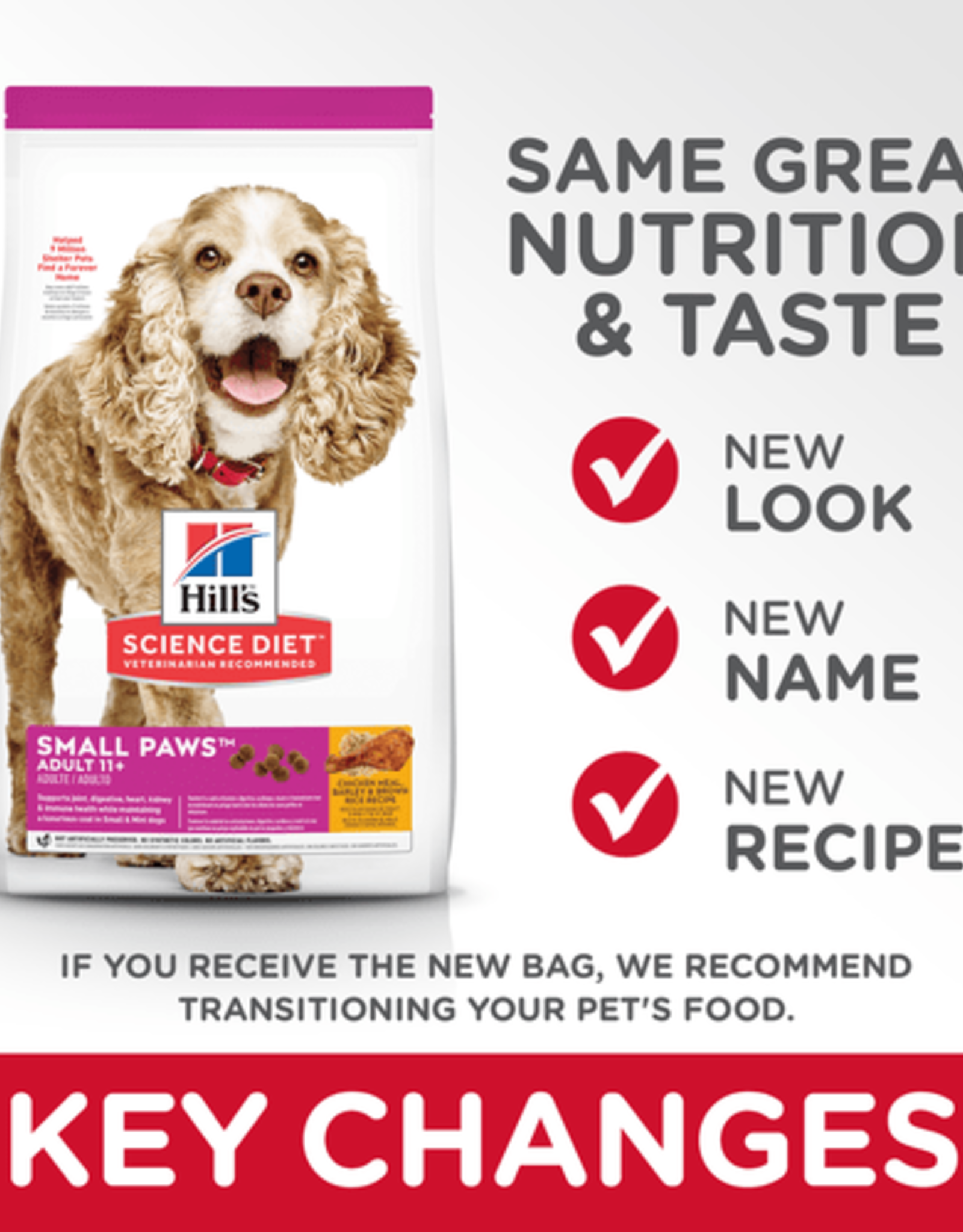 Hill's Science Diet HILL'S SCIENCE DIET CANINE SMALL PAWS SENIOR 11+ 4.5LBS