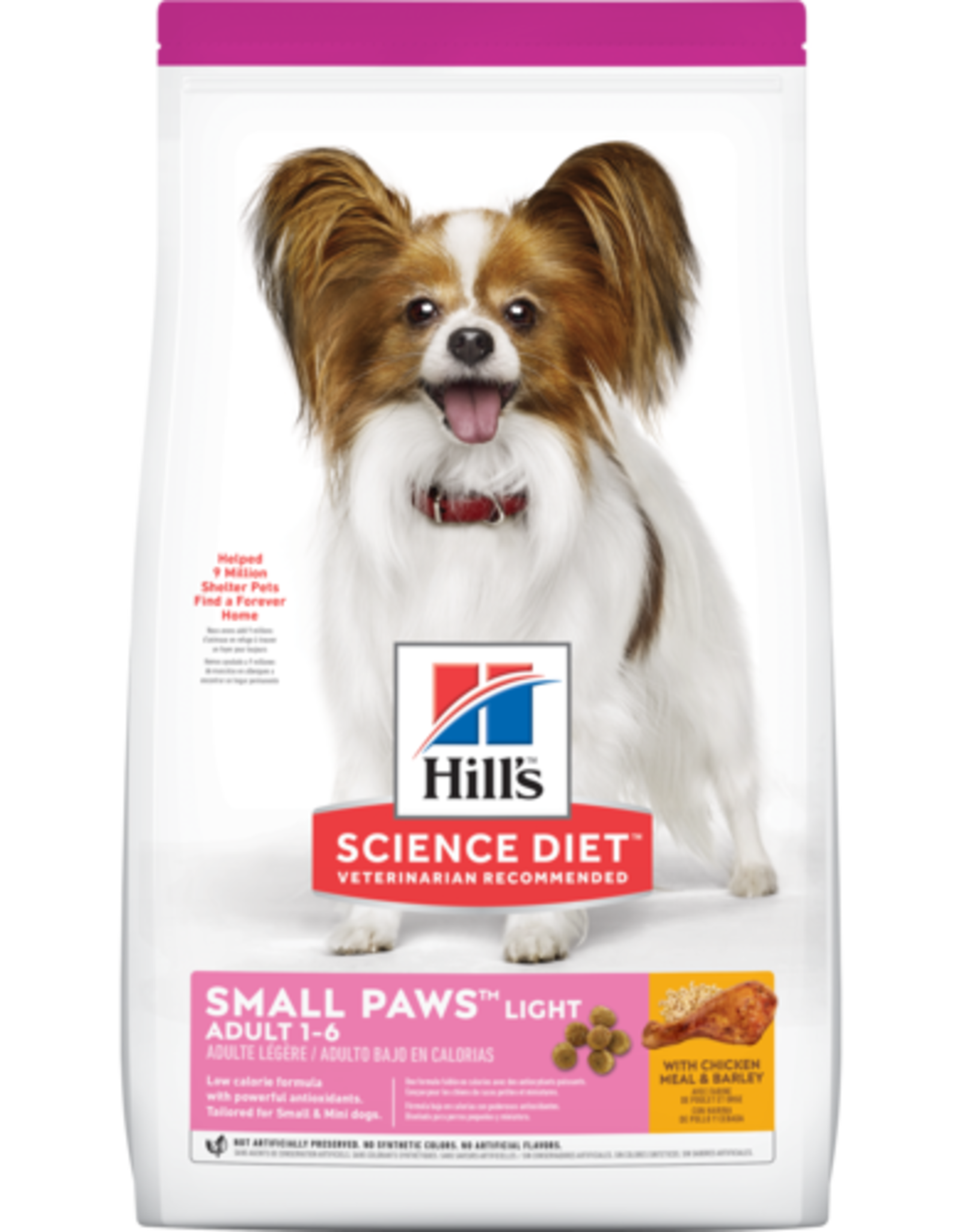 SCIENCE DIET HILL'S SCIENCE DIET CANINE ADULT SMALL PAWS LIGHT 4.5LBS