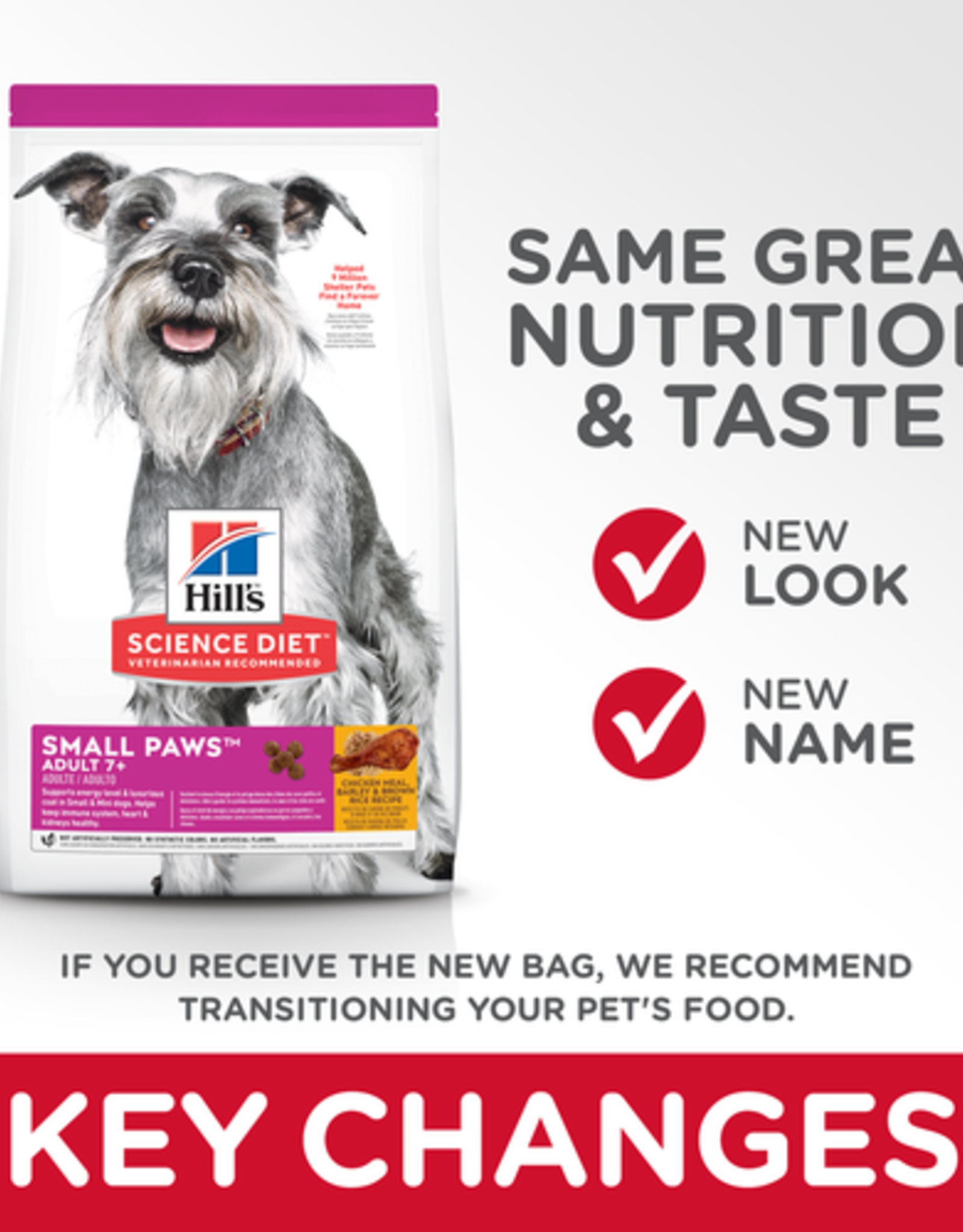 Hill's Science Diet HILL'S SCIENCE DIET CANINE ADULT SMALL PAWS MATURE 7+ 4.5LBS