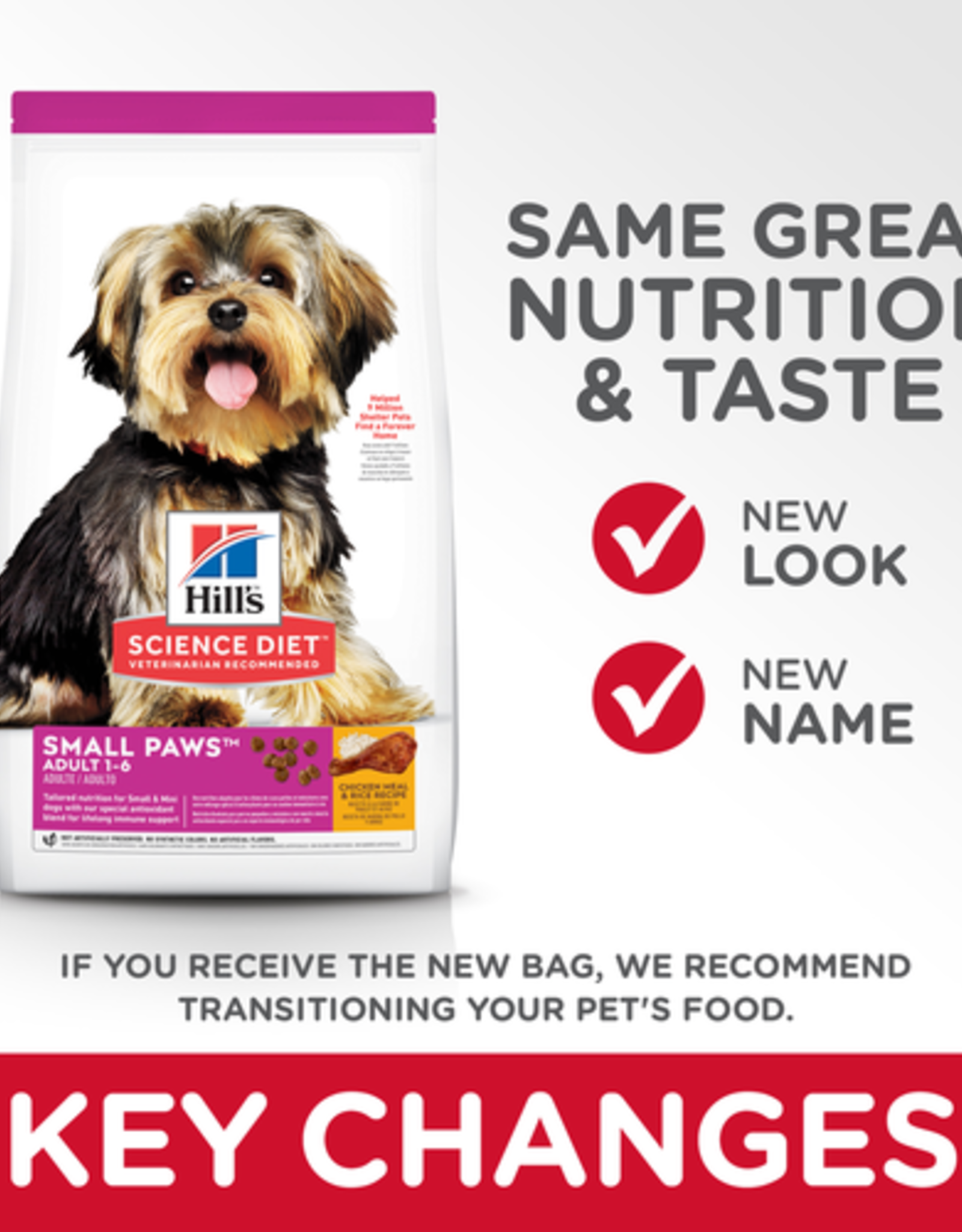 Hill's Science Diet HILL'S SCIENCE DIET CANINE ADULT SMALL PAWS CHICKEN 15.5LBS