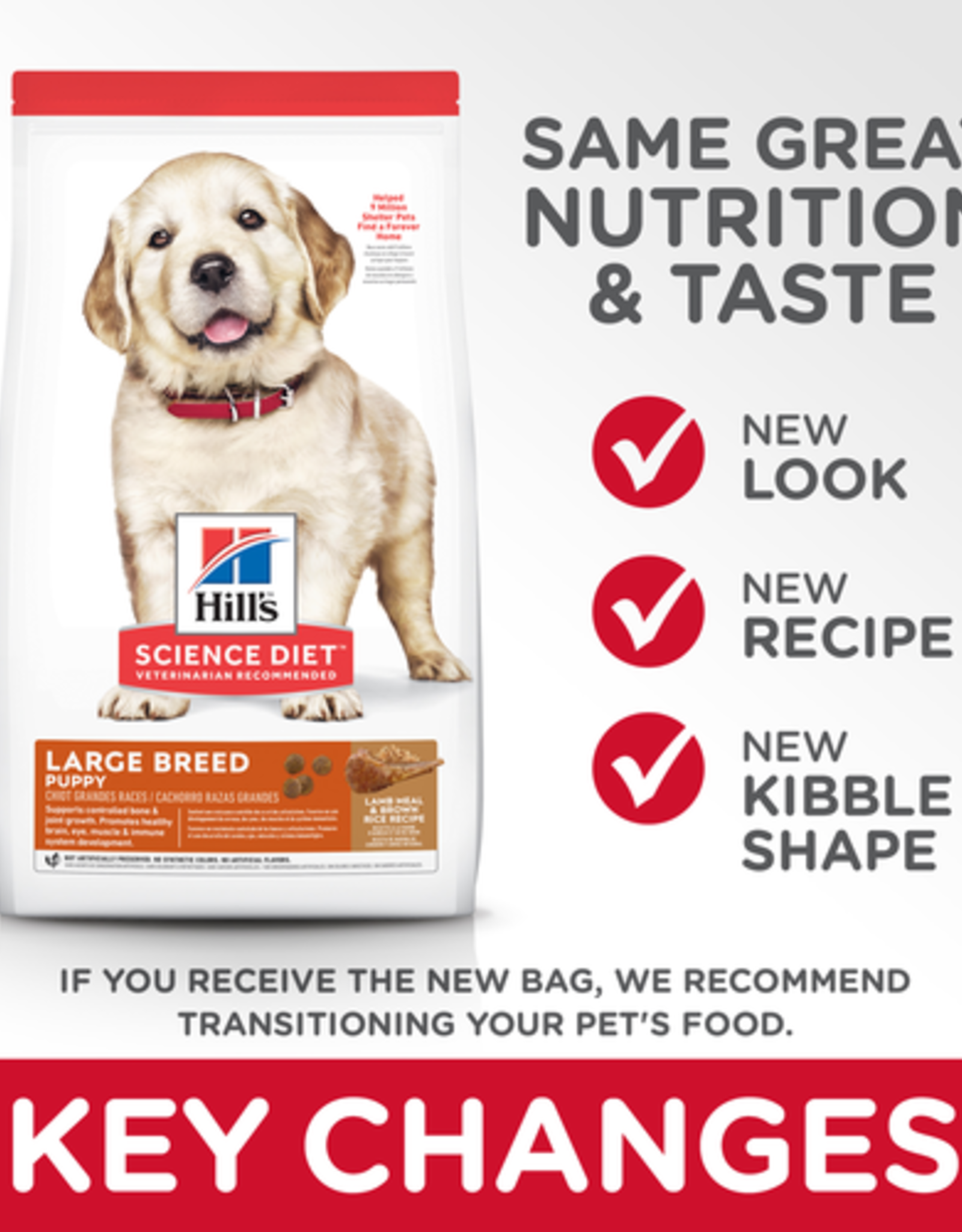 Hill's Science Diet HILL'S SCIENCE DIET CANINE PUPPY LAMB & RICE LARGE BREED 33LBS