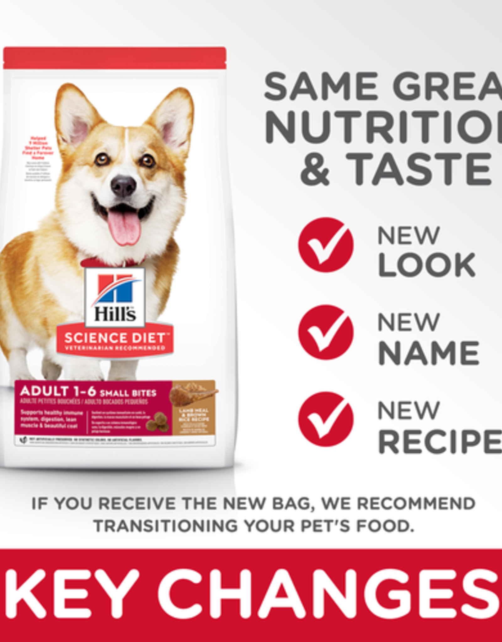 Hill's Science Diet HILL'S SCIENCE DIET CANINE ADULT LAMB & RICE SMALL BITES 4.5LBS