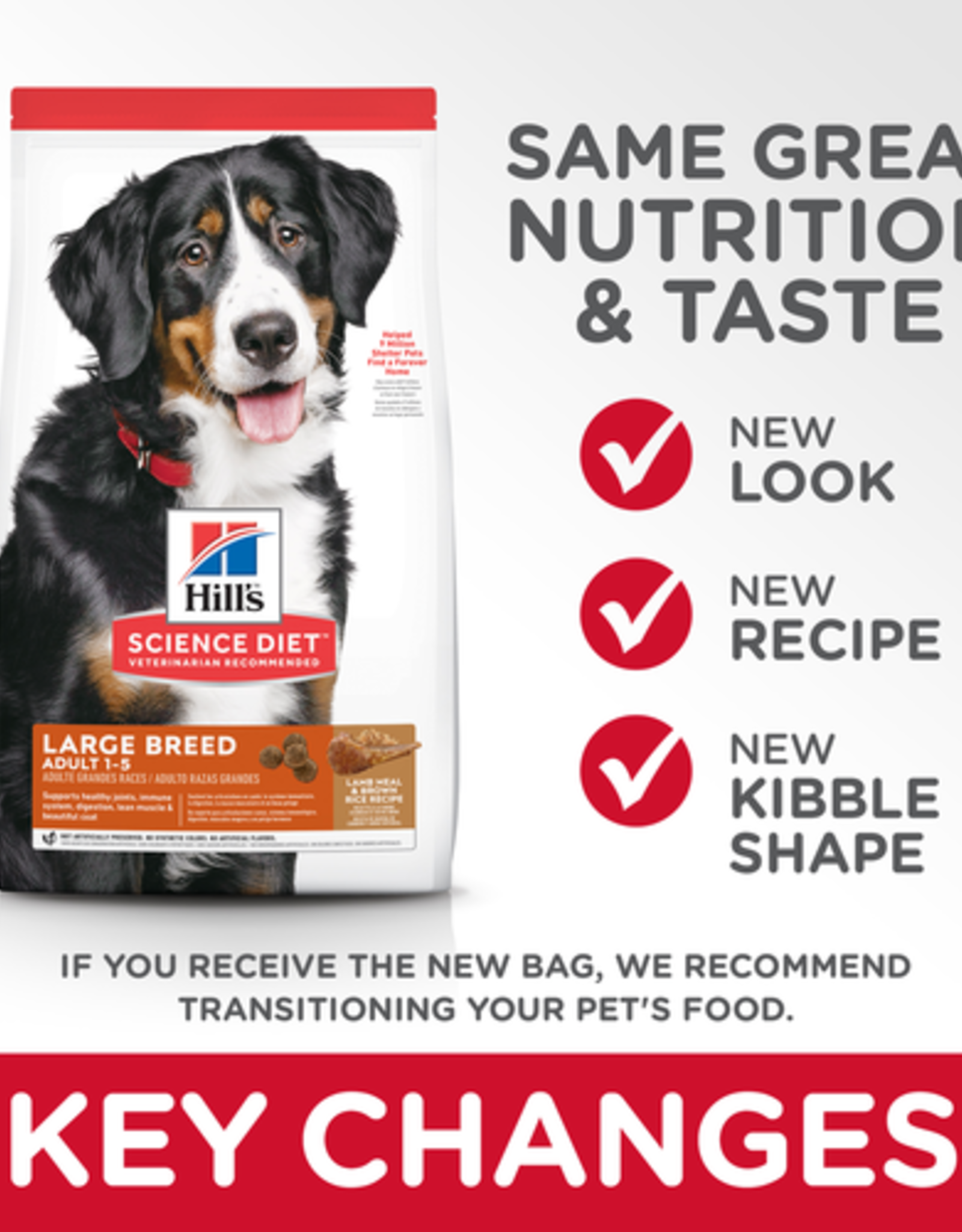 Hill's Science Diet HILL'S SCIENCE DIET CANINE LAMB & RICE LARGE BREED ADULT 33LBS
