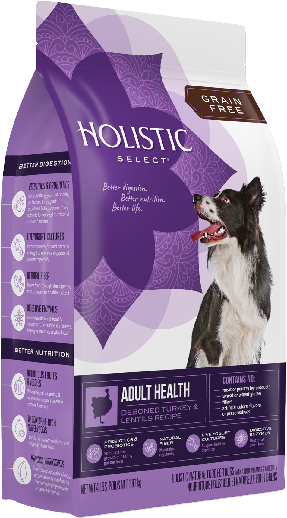 HOLISTIC SELECT DOG GRAIN FREE TURKEY & LENTILS 24LBS ...