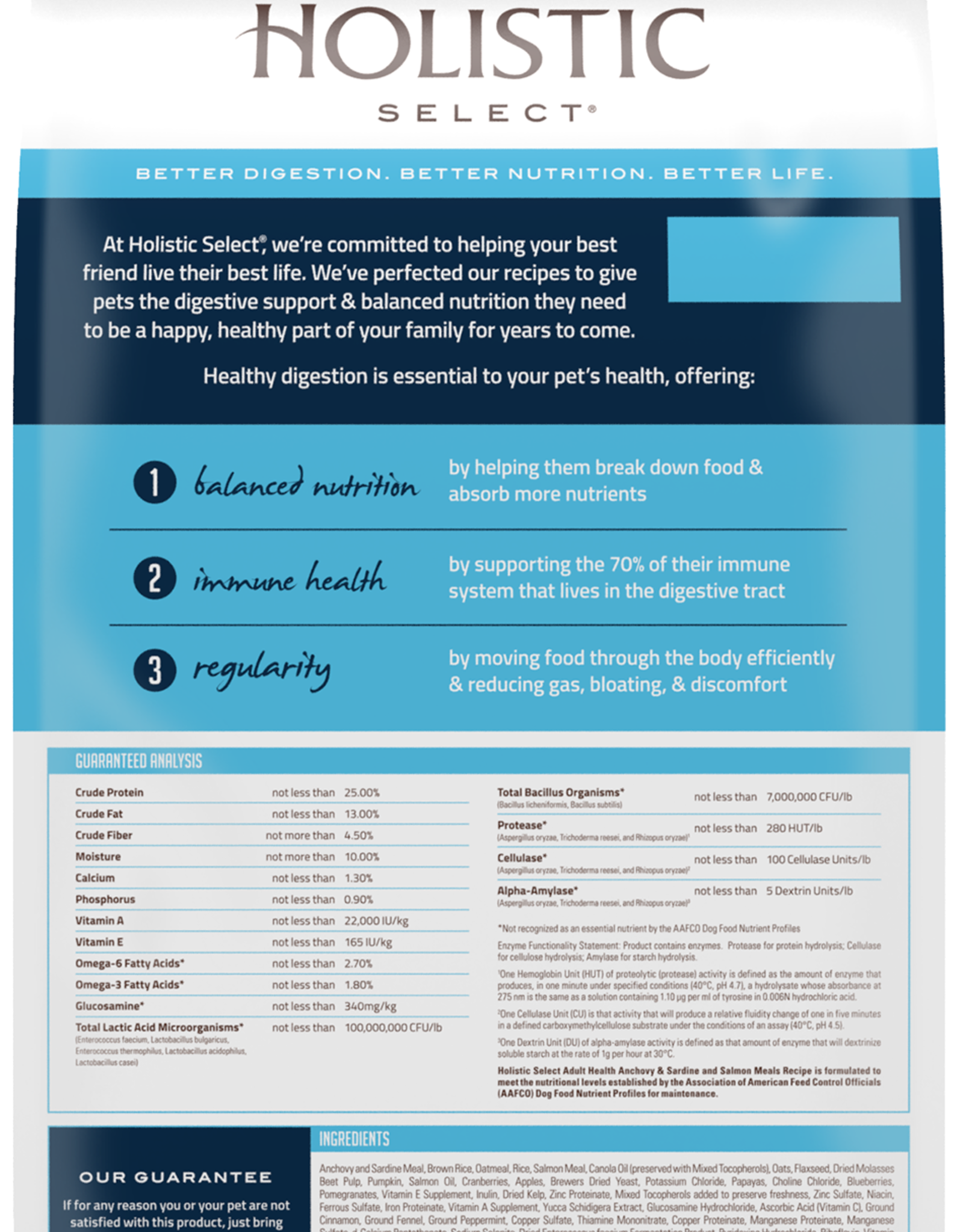 Wellness HOLISTIC SELECT DOG ANCHOVY SARDINE SALMON 30LBS