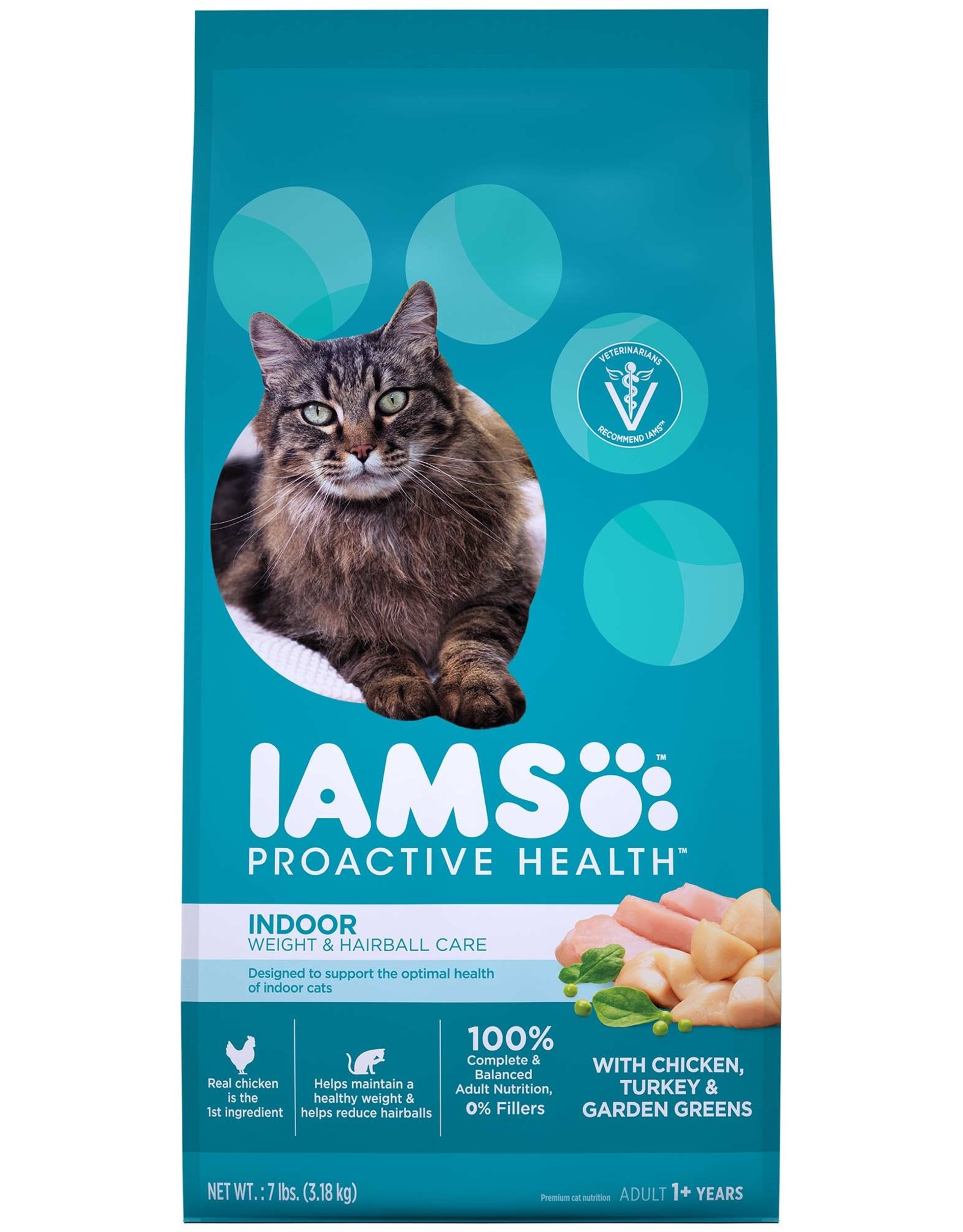 Iams IAMS CAT INDOOR WEIGHT & HAIRBALL 3.5LBS