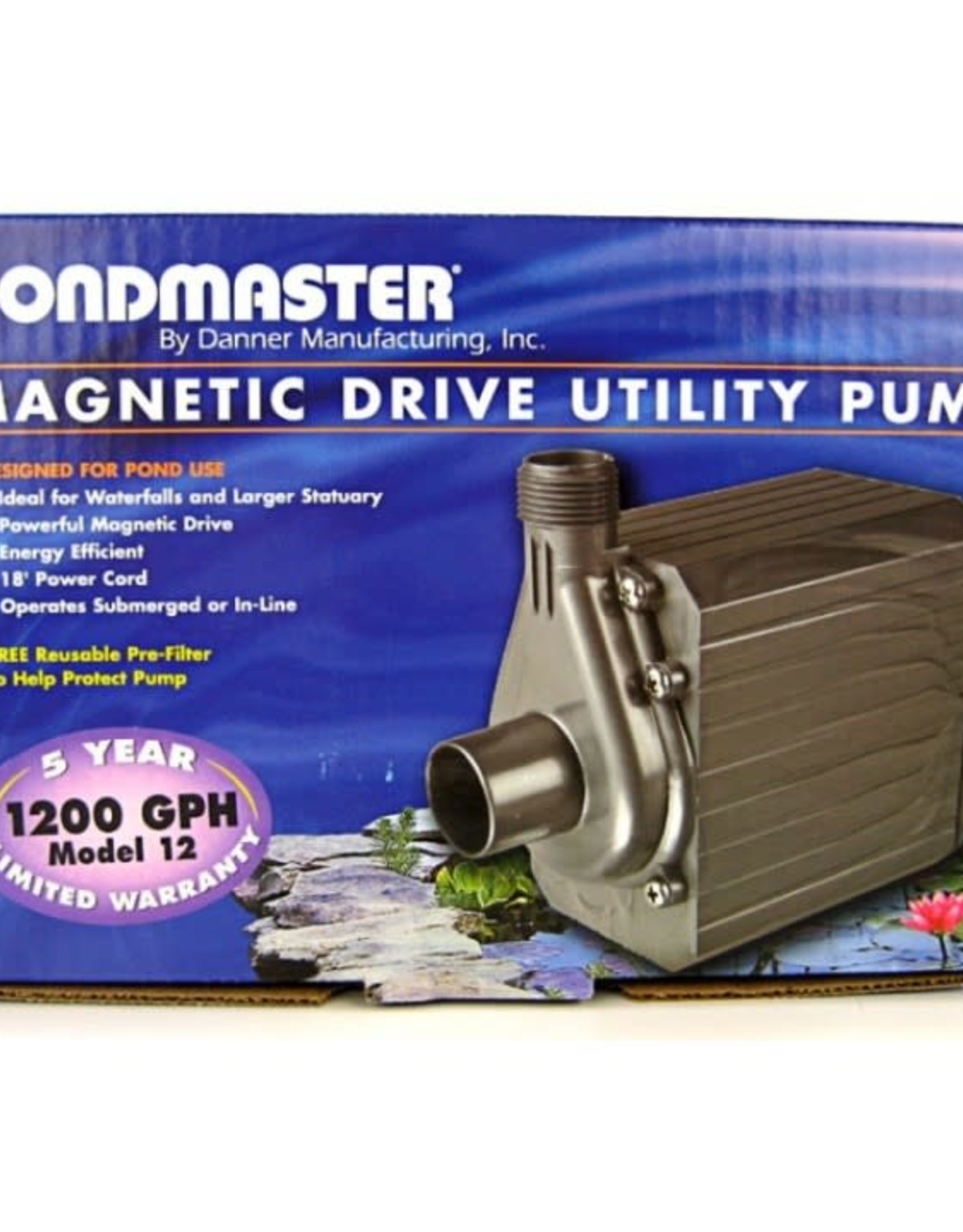 Pondmaster Pondmaster Supreme PM-12 1200 GPH Magnetic Drive Pond Fountain Pump | 02722