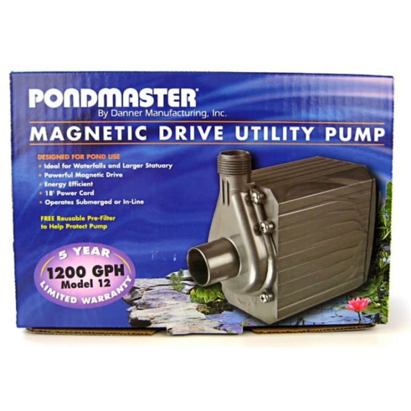 Pondmaster Pondmaster Supreme PM-12 1200 GPH Magnetic Drive Pond Fountain Pump | 02722