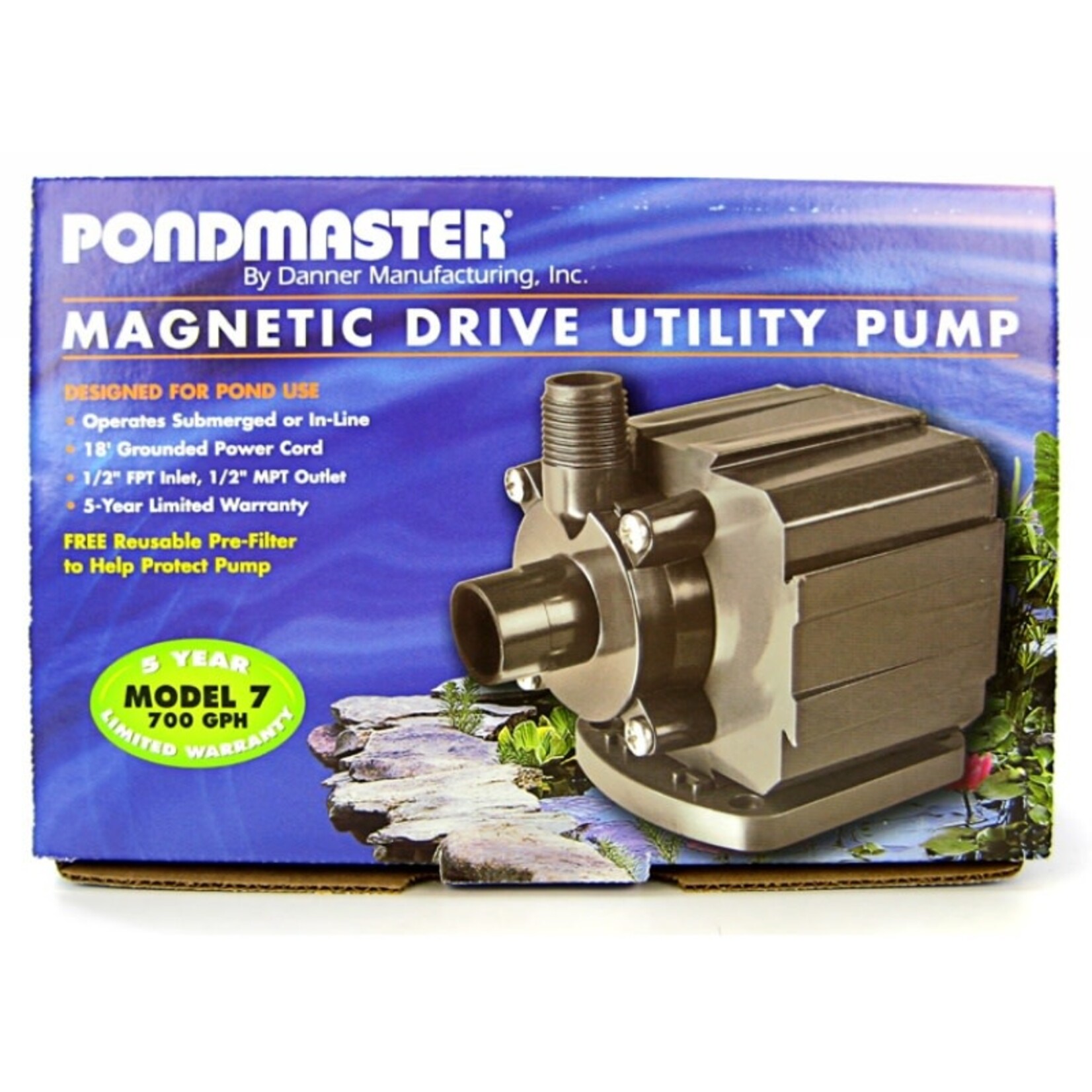 Pondmaster Pondmaster Pond-Mag Magnetic Drive Utility Pond Pump - 700 GPH