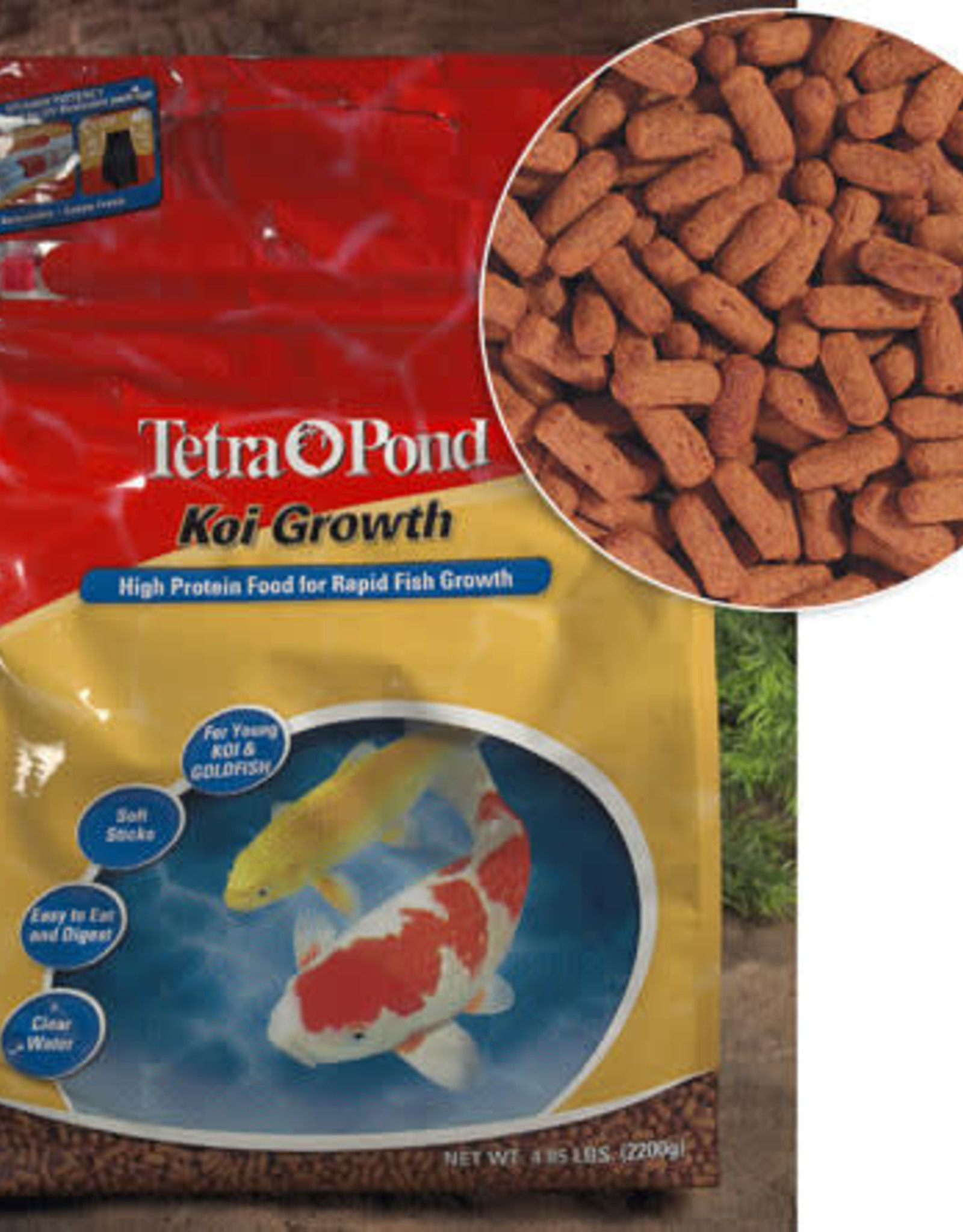 Tetra TetraPond Koi Growth Soft Sticks Pond Fish Food - 4.85 lb