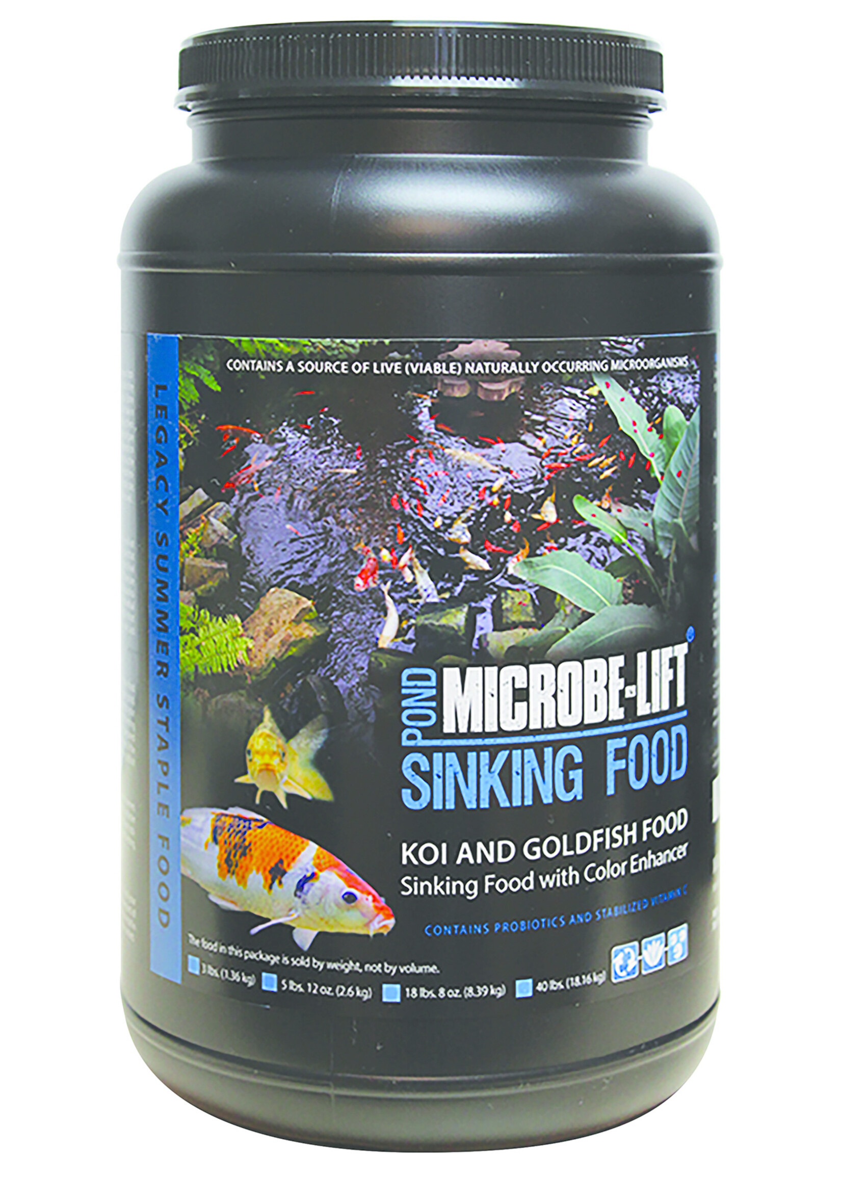 Ecological Labs Microbe-Lift Sinking Pellets Fish Food - 3 lb. 8oz. Multi-Colored