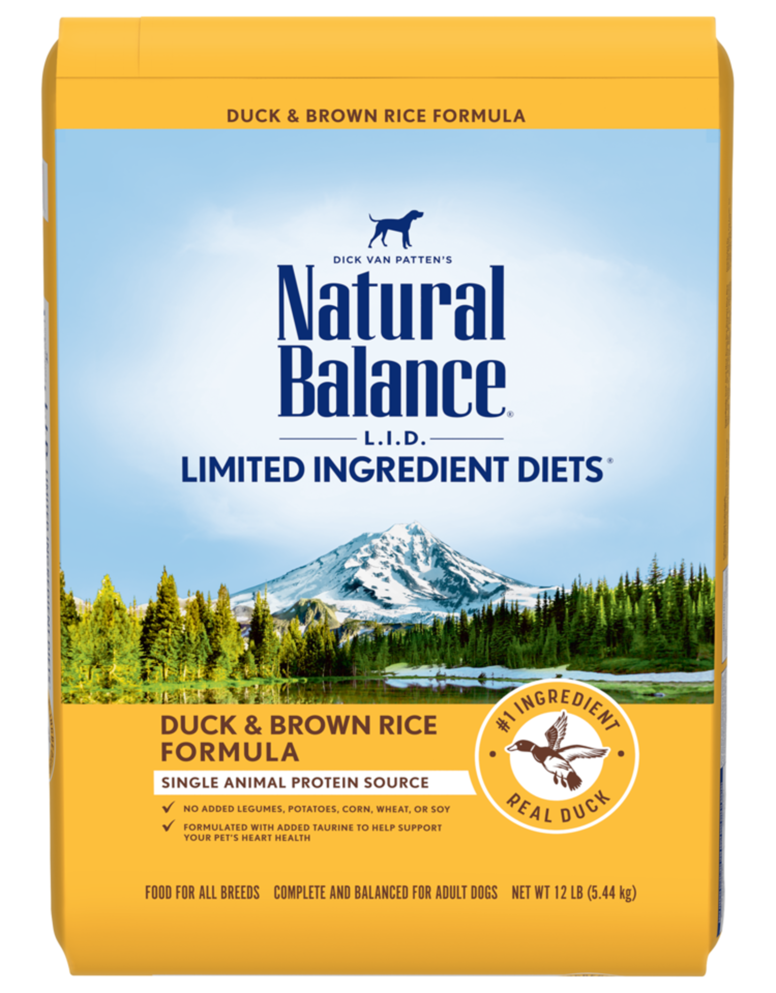 NATURAL BALANCE PET FOODS, INC NATURAL BALANCE LID DUCK & RICE 26LBS