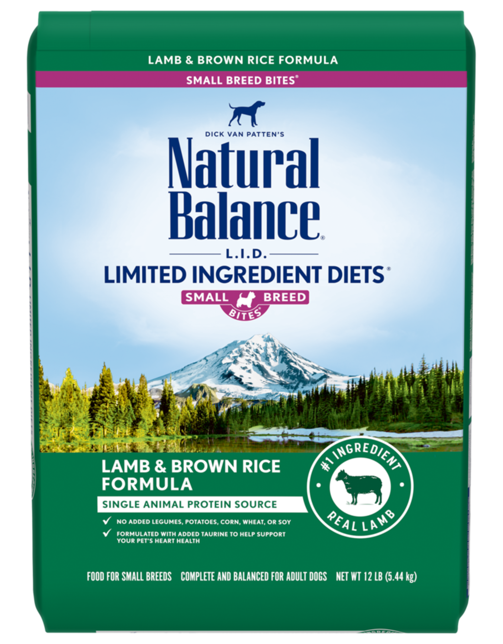 Natural Balance NATURAL BALANCE DOG LID LAMB & RICE SMALL BREED BITES 4.5LBS