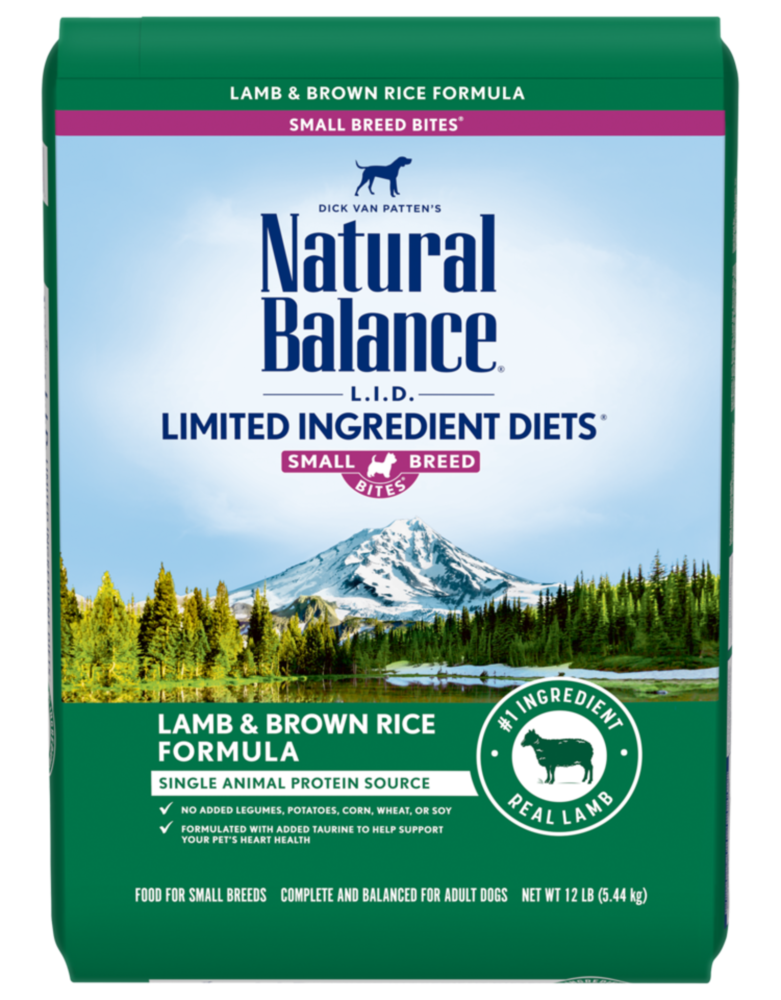 NATURAL BALANCE PET FOODS, INC NATURAL BALANCE DOG LID LAMB & RICE SMALL BREED BITES 12LBS