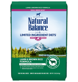 Natural Balance NATURAL BALANCE DOG LID LAMB & RICE SMALL BREED BITES 12LBS