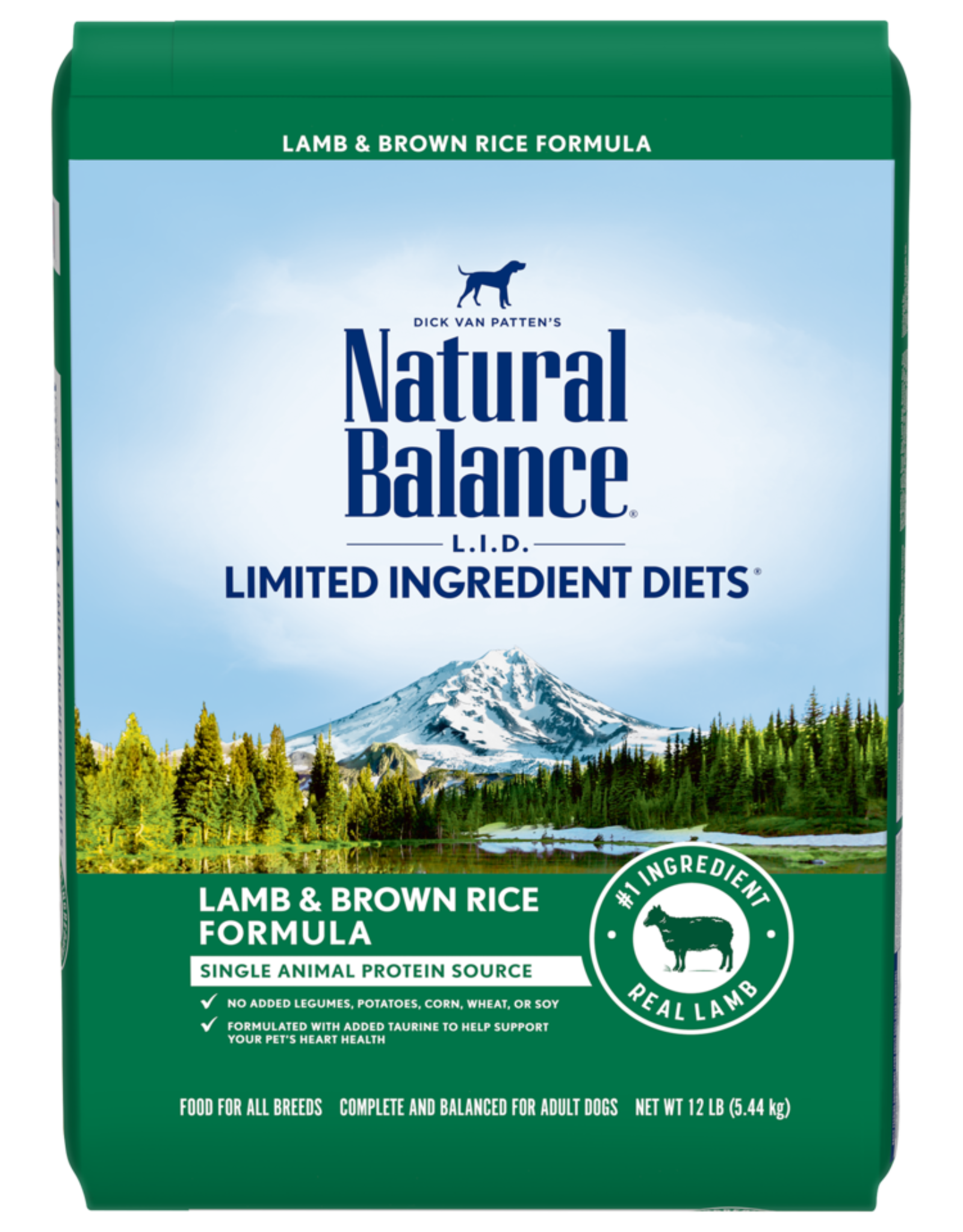 NATURAL BALANCE PET FOODS, INC NATURAL BALANCE DOG LID LAMB & RICE 12LBS