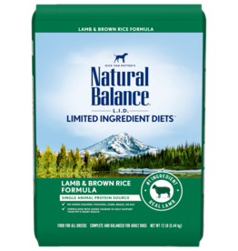 Natural Balance NATURAL BALANCE DOG LID LAMB & RICE 12LBS