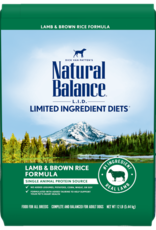 Natural Balance NATURAL BALANCE DOG LID LAMB & RICE 4LBS